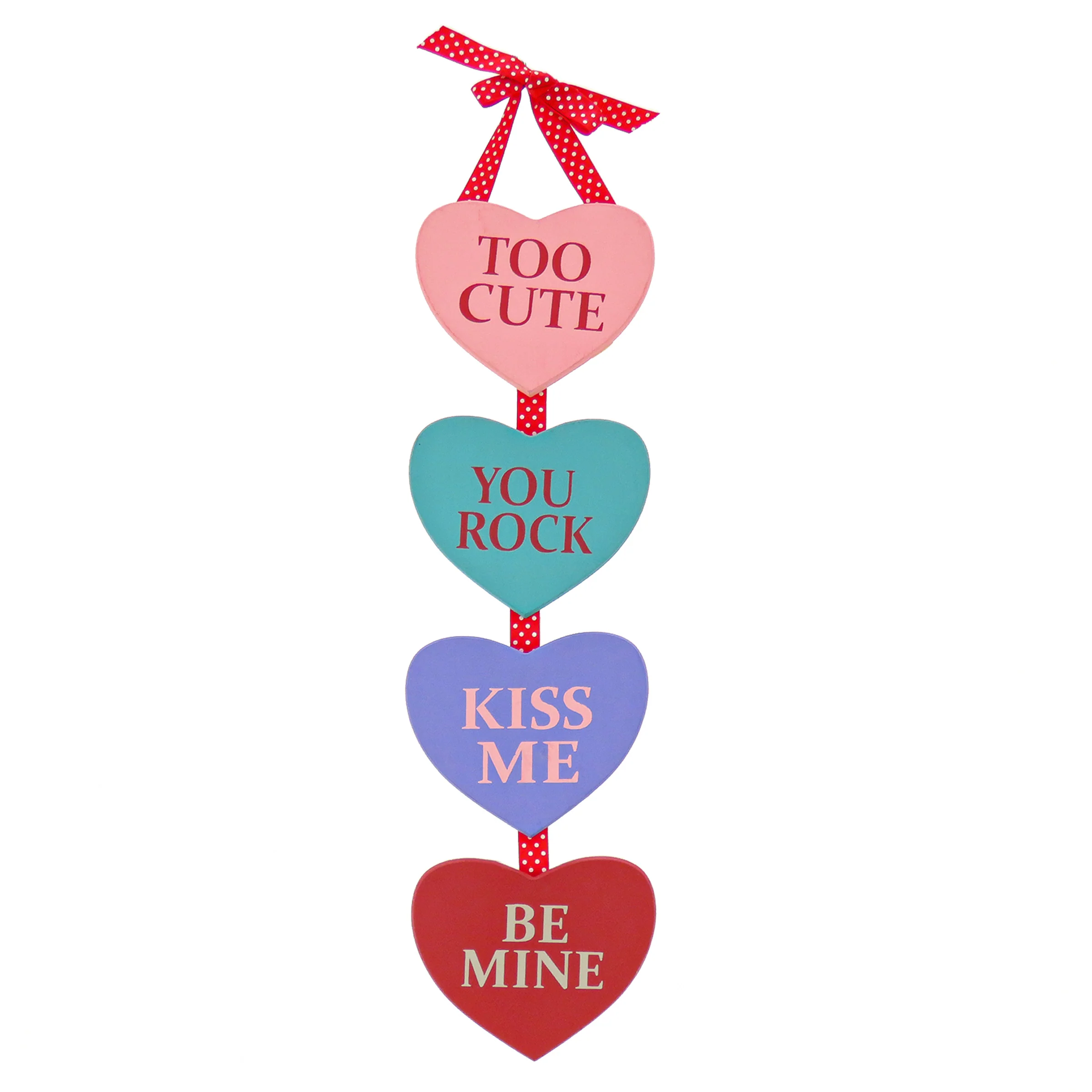 Hearts Hanging Wall Decoration, Red, Valentine's Day Collection, 21 Inches