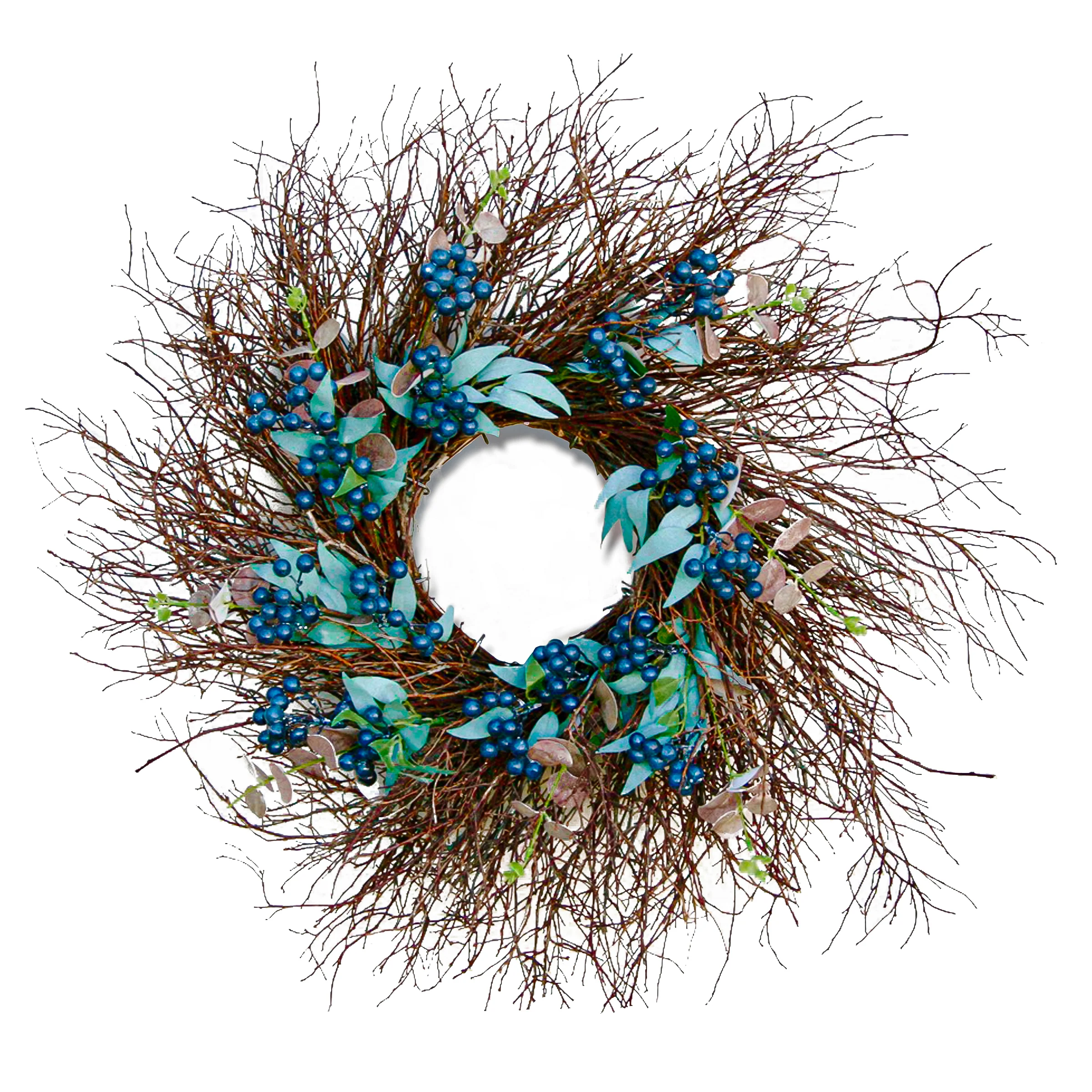 24 in. Spring Blueberry Twig Wreath