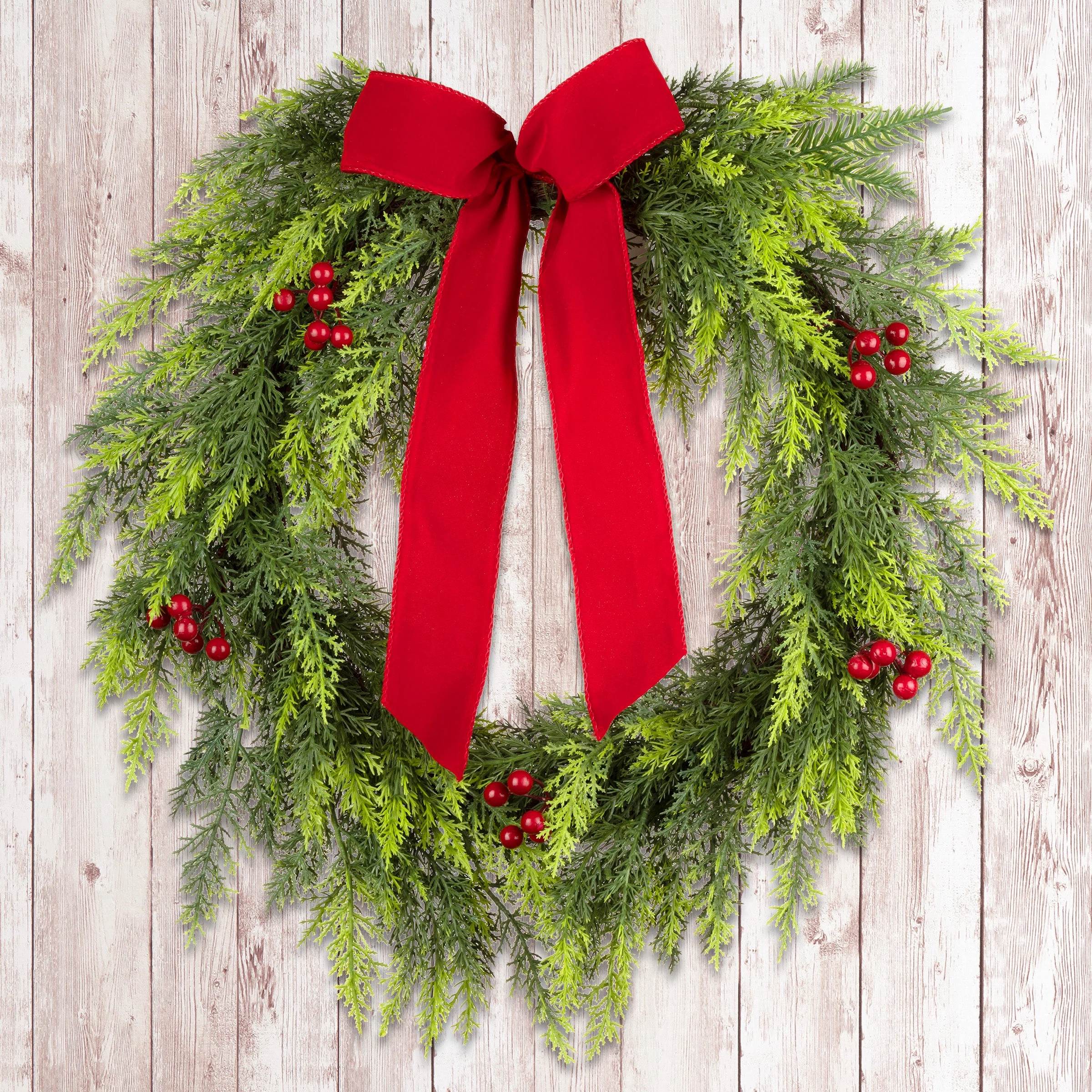 24 in. Christmas Classic Wreath - Image 4