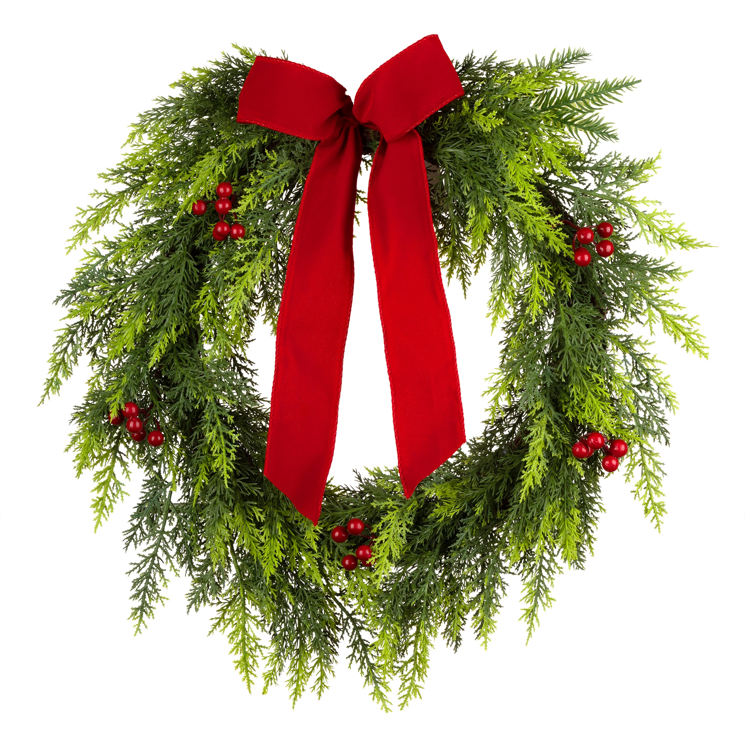 24 in. Christmas Classic Wreath - Image 5