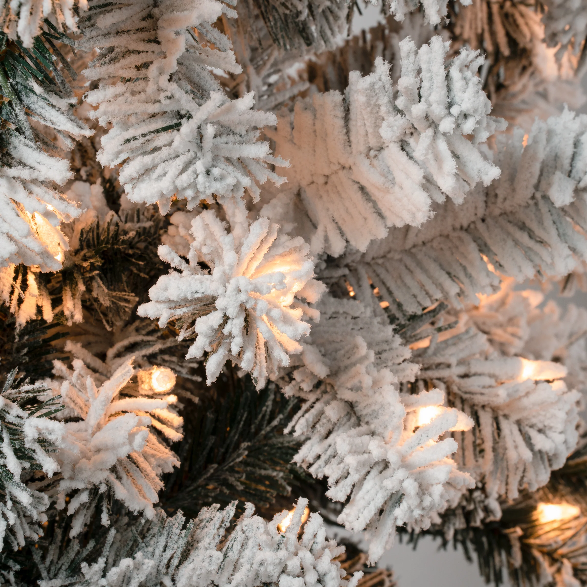 4.5 ft. Pre-Lit Acacia Flocked Tree with Clear Lights, Plug-In - Image 3