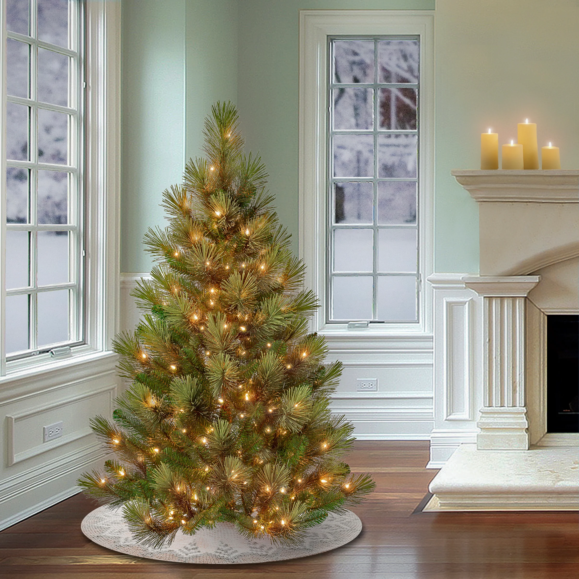4.5 ft. Pre-Lit Charleston Pine Tree with Clear Lights, Plug-In - Image 2
