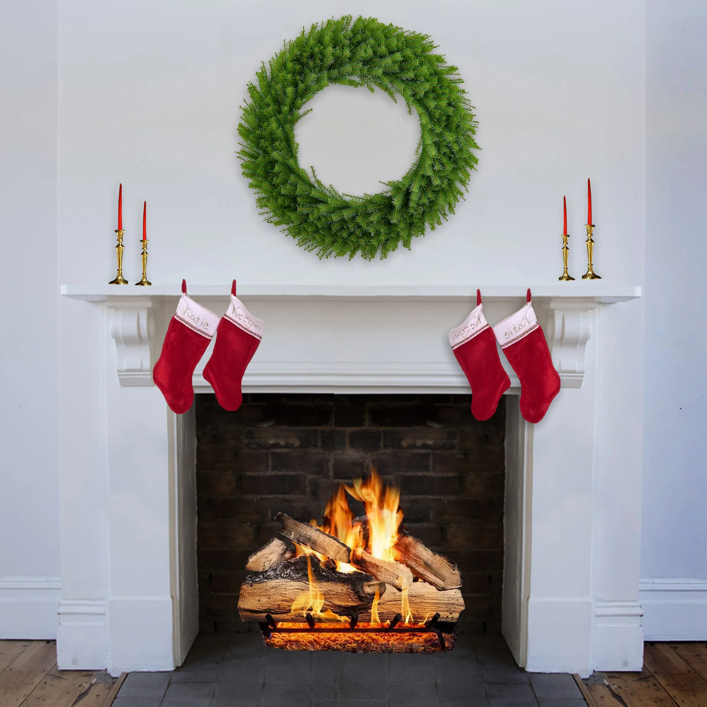42 in. Pre-Lit Norwood Fir Deluxe Wreath - Image 2
