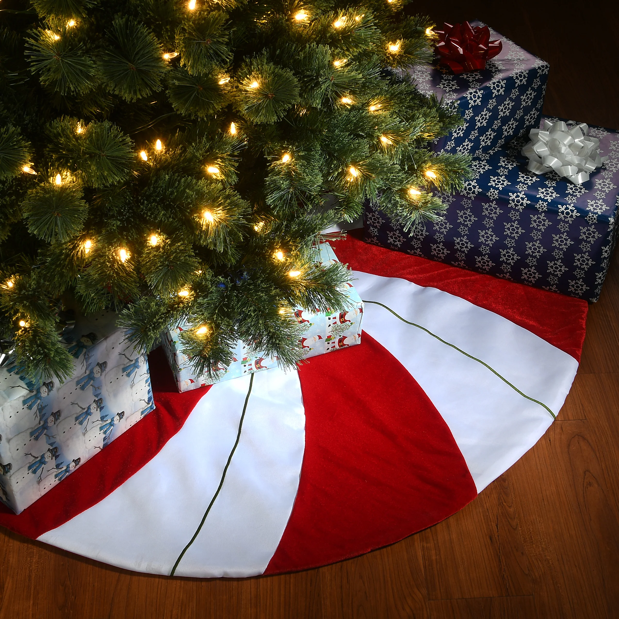 48 in. General Store Collection Peppermint Tree Skirt - Image 2