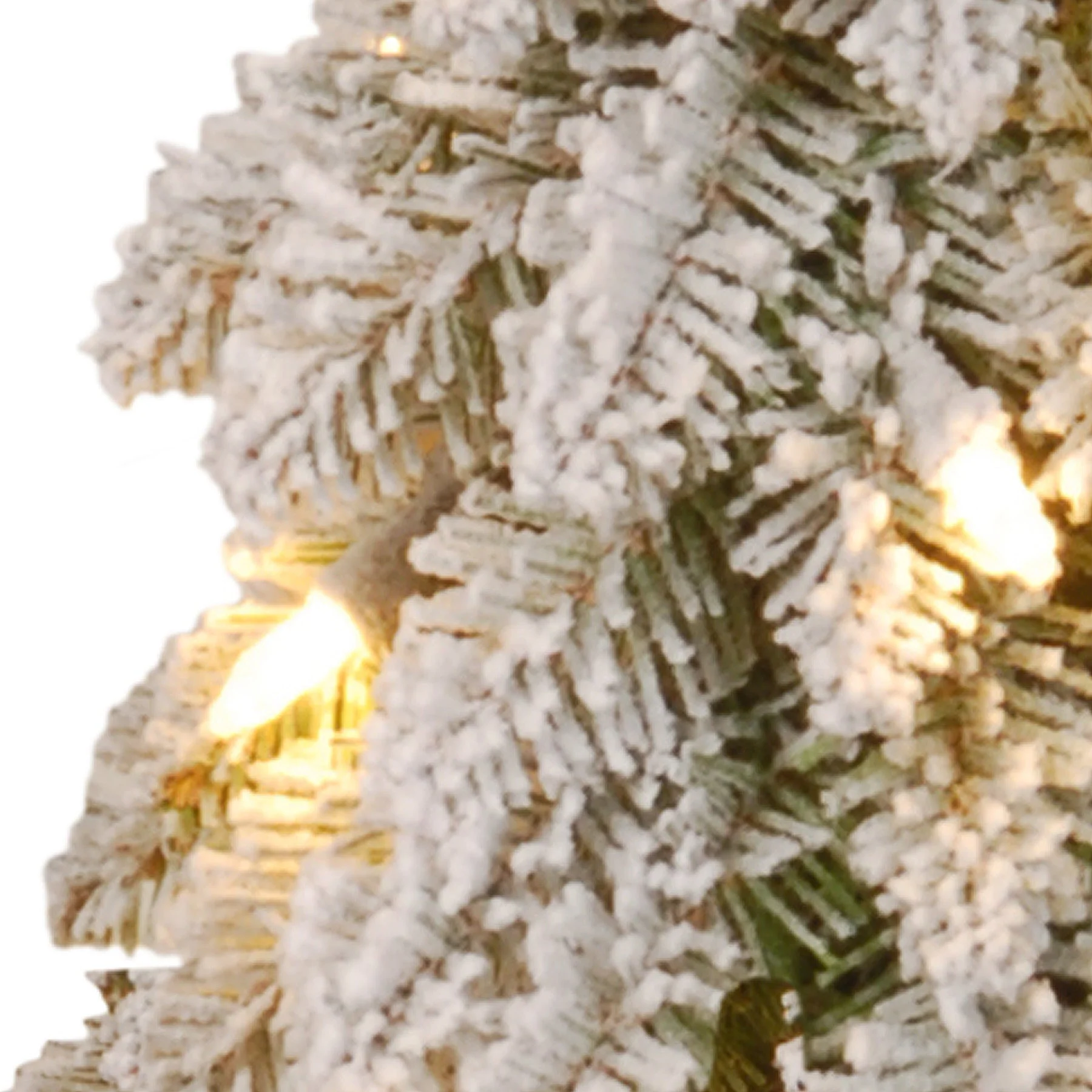 5 ft. Pre-Lit Snowy Downswept Forest Slim Tree with Clear Lights, Plug-In - Image 5