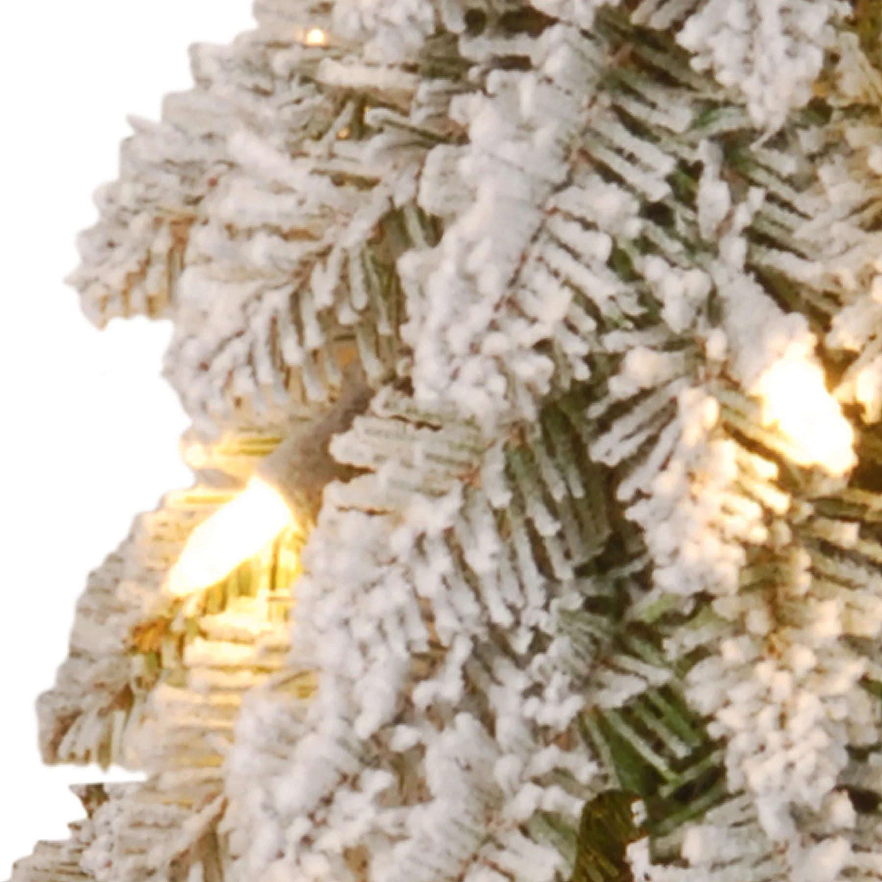 5 ft. Pre-Lit Snowy Downswept Forest Slim Tree with Clear Lights, Plug-In - Image 7