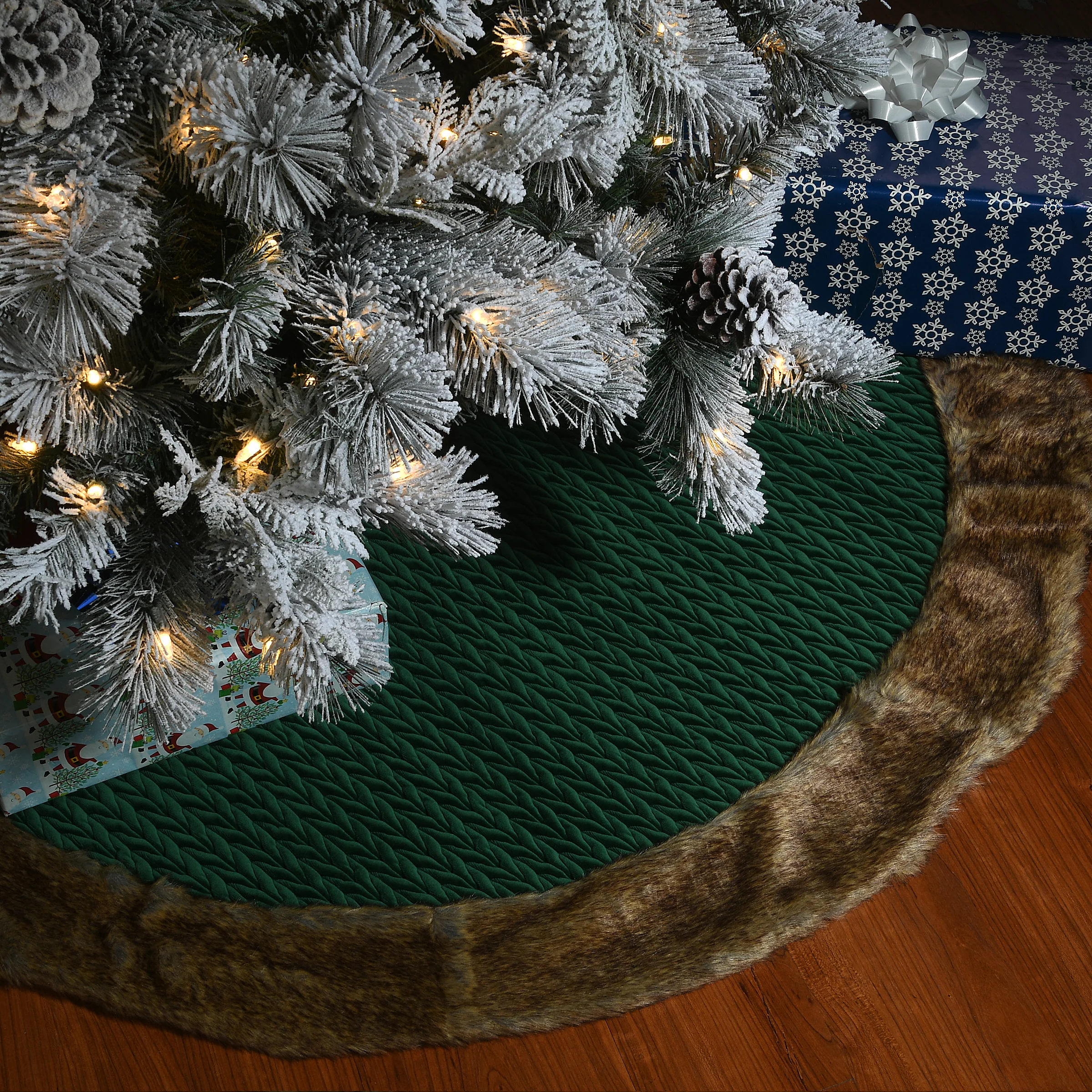 52 in. Rural Homestead Collection Quilted Tree Skirt - Image 2