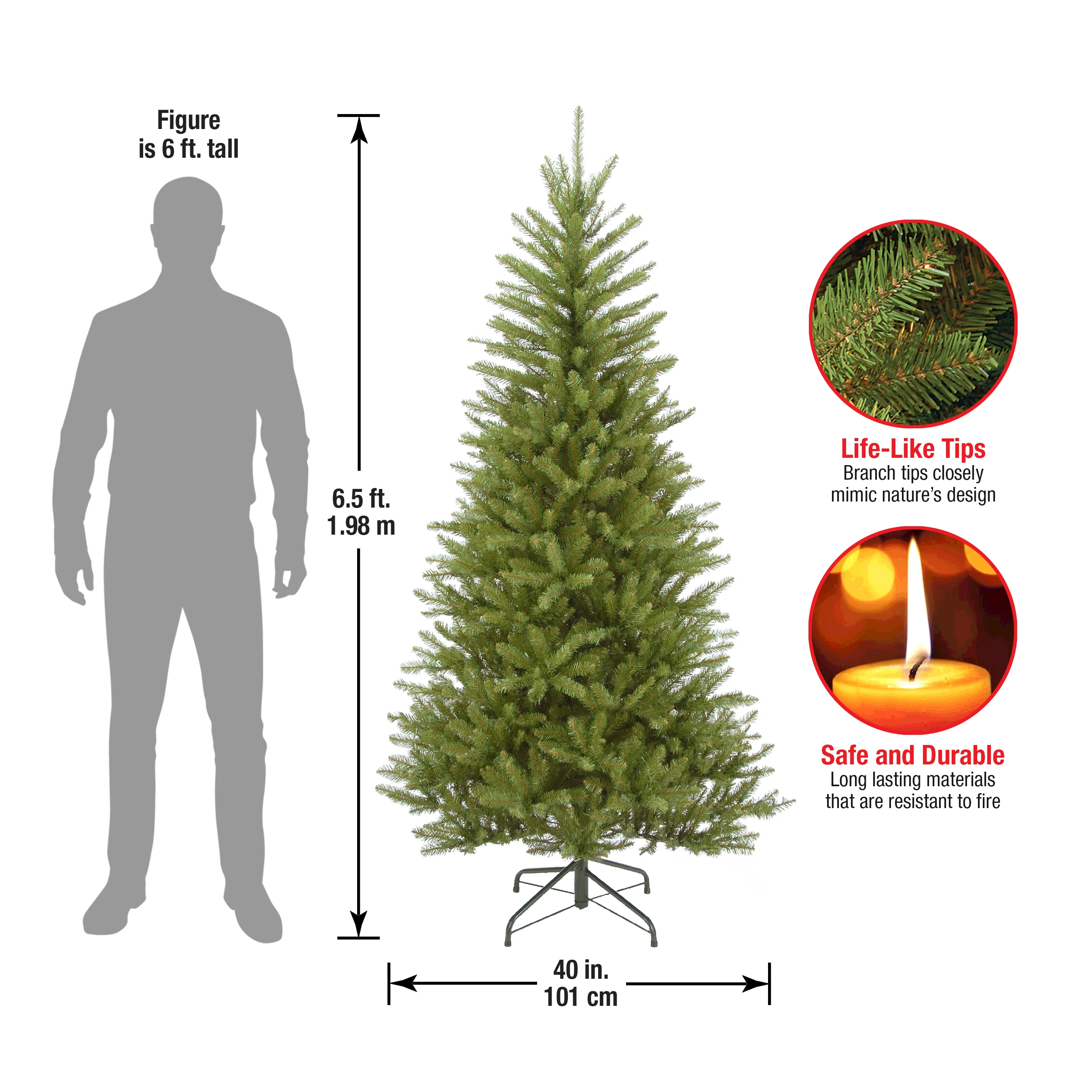 6.5 ft. Dunhill Fir Slim Tree - Image 13