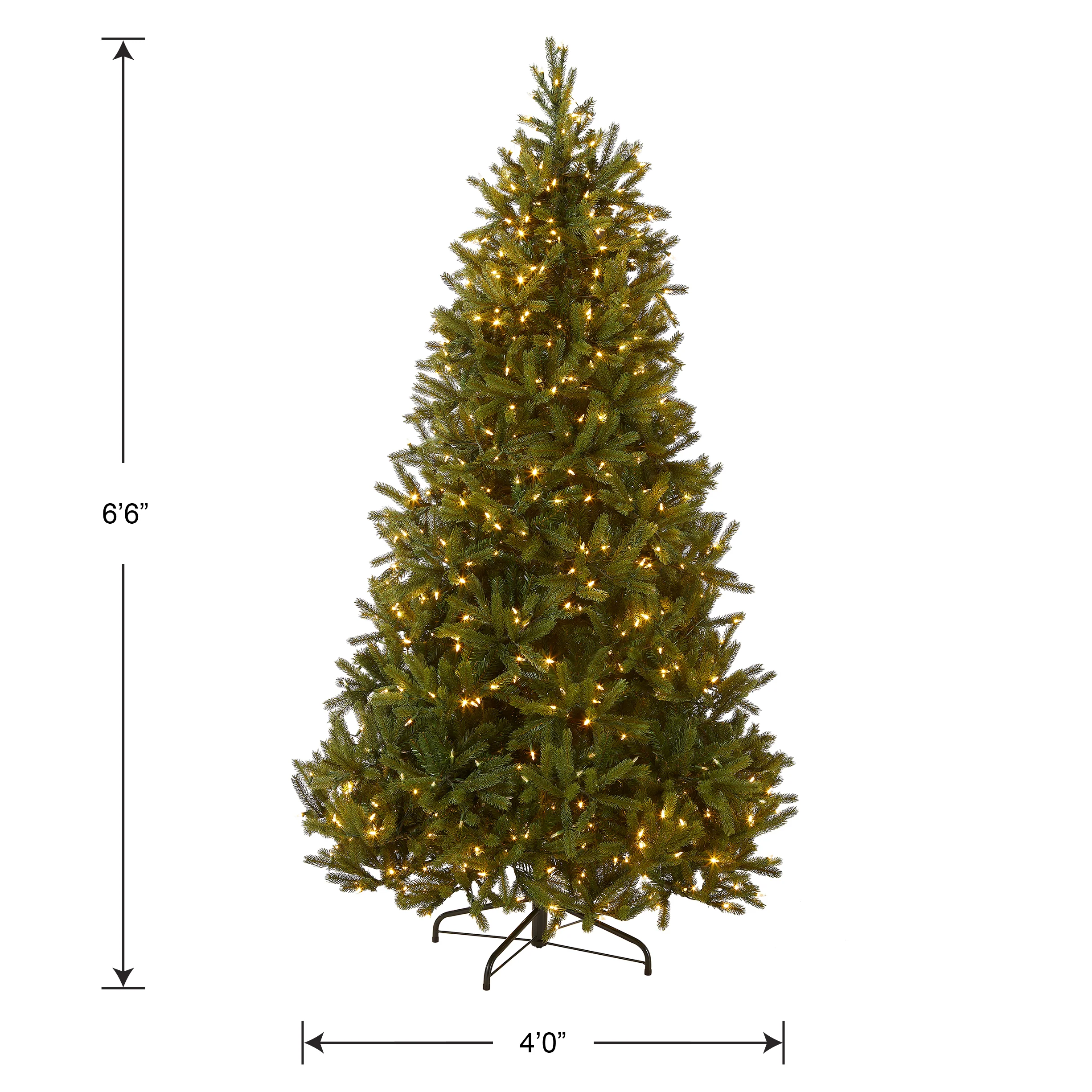 6.5 ft. Pre-Lit Jersey Fraser Fir Medium Tree with Dual Color LED Lights, Plug-In - Image 5
