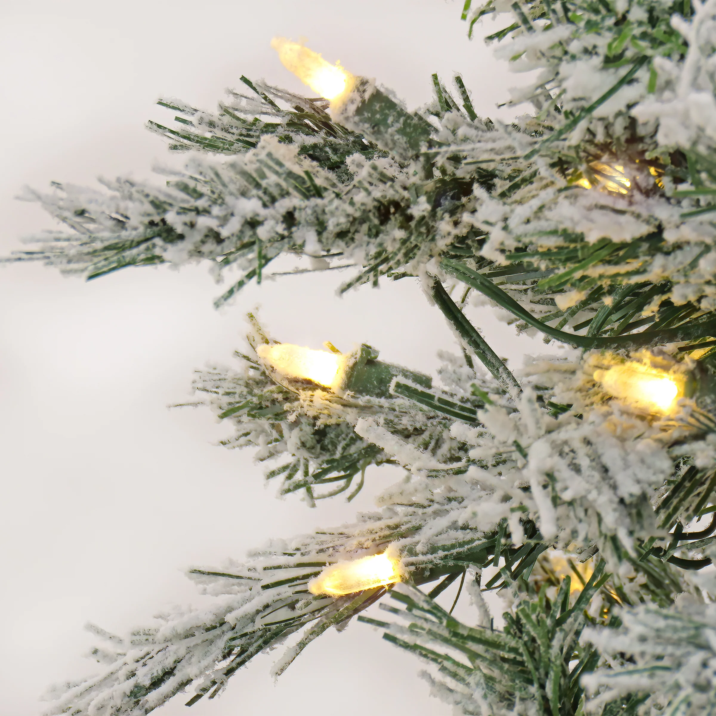 6.5 ft. Pre-Lit Snowy Harwich Hinged Tree with PowerConnect Warm White LED Lights, Plug-In - Image 4