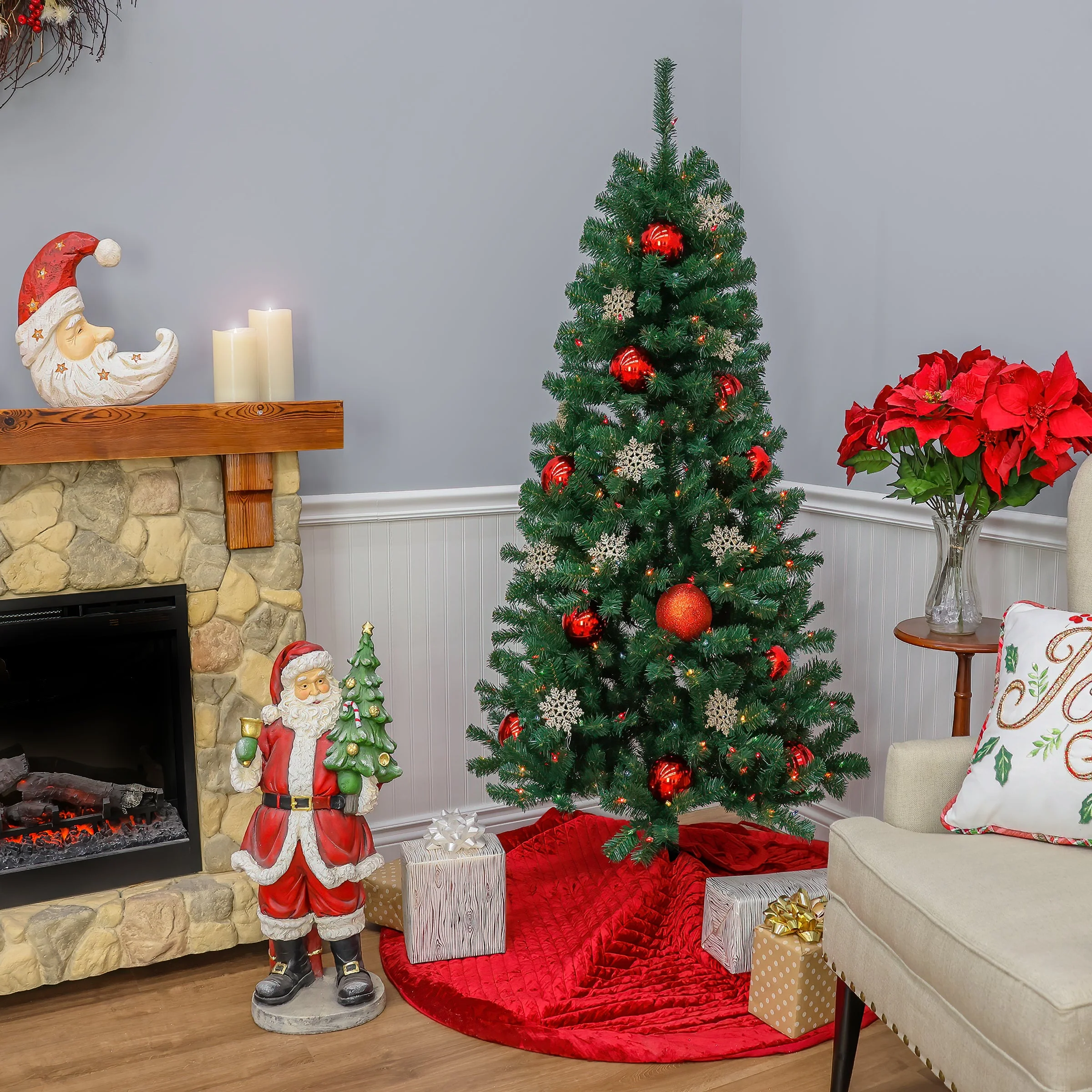 6 ft. Acacia Tree with Multicolor Lights, Plug-In - Image 3
