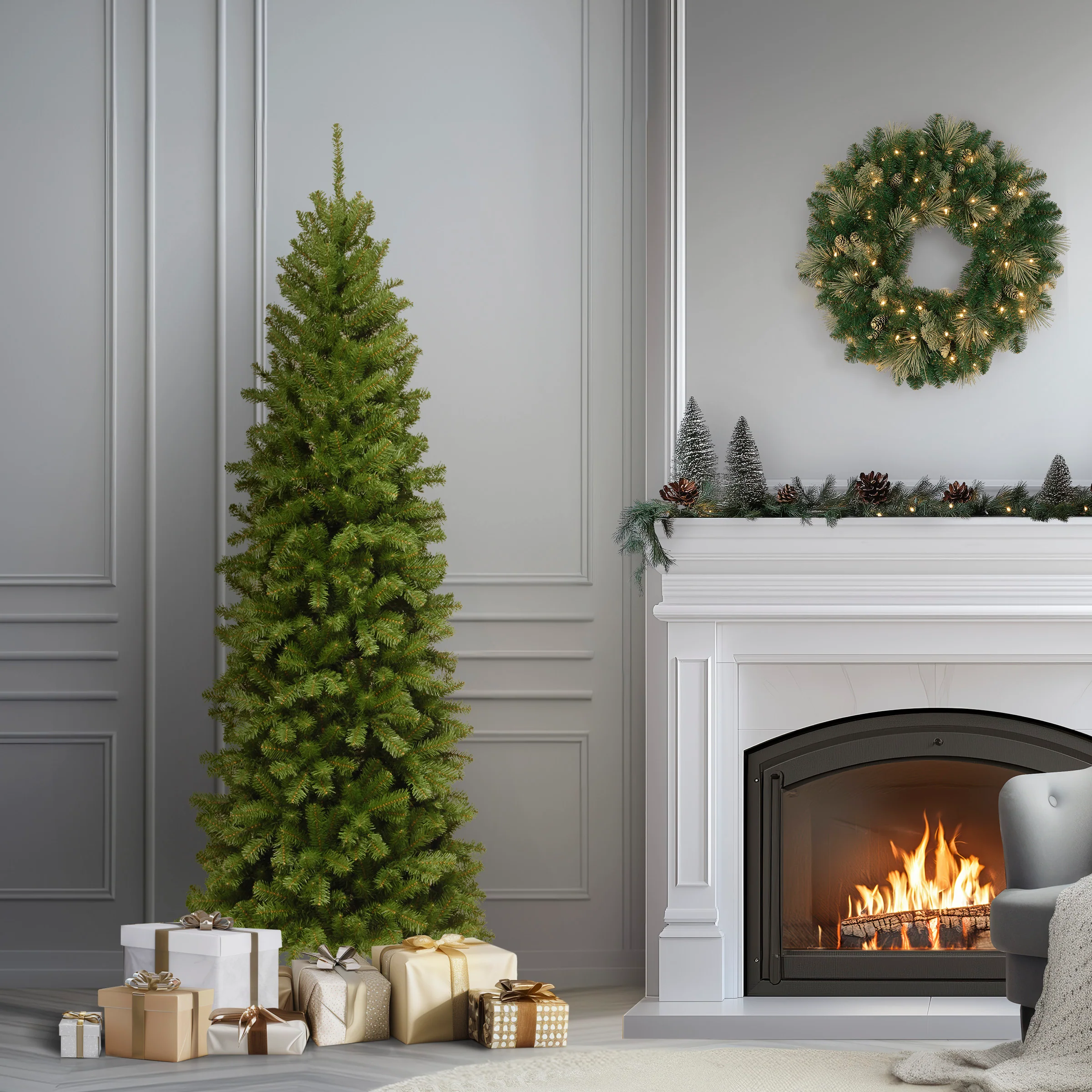 6 ft. North Valley Spruce Pencil Slim Tree - Image 2