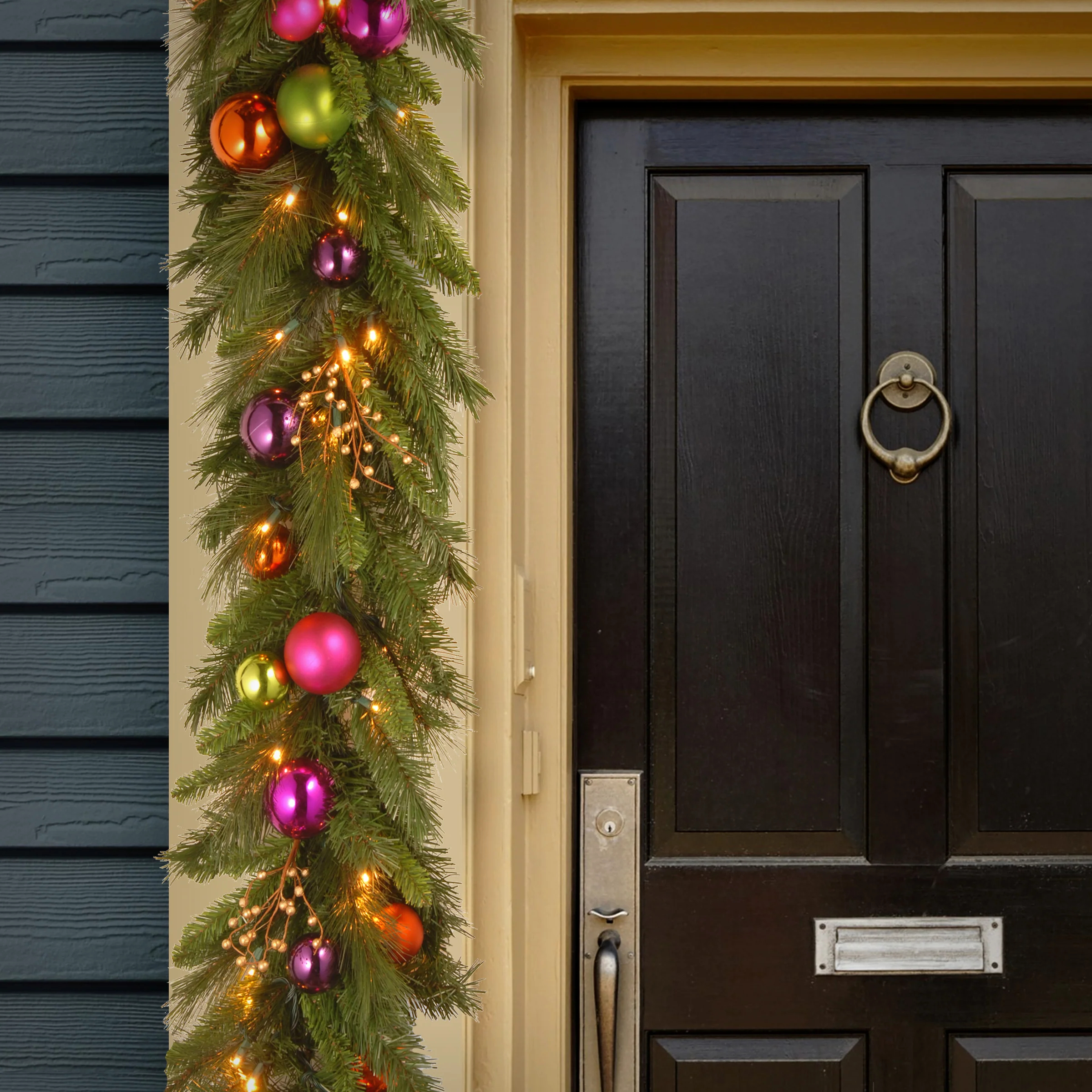 6 ft. Pre-Lit Kaleidoscope Garland with Warm White LED Lights - Image 2