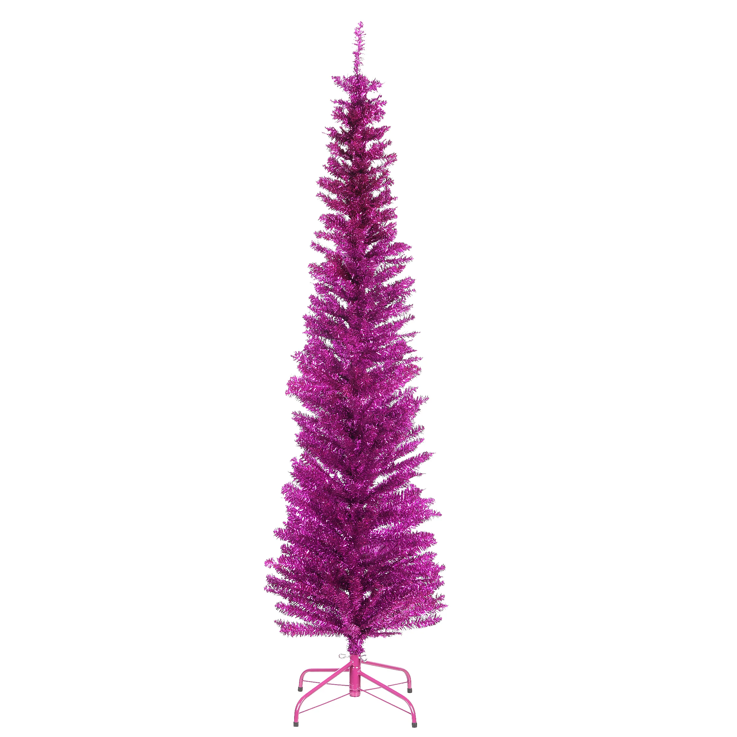 6 ft. Tinsel Collection Purple Tree