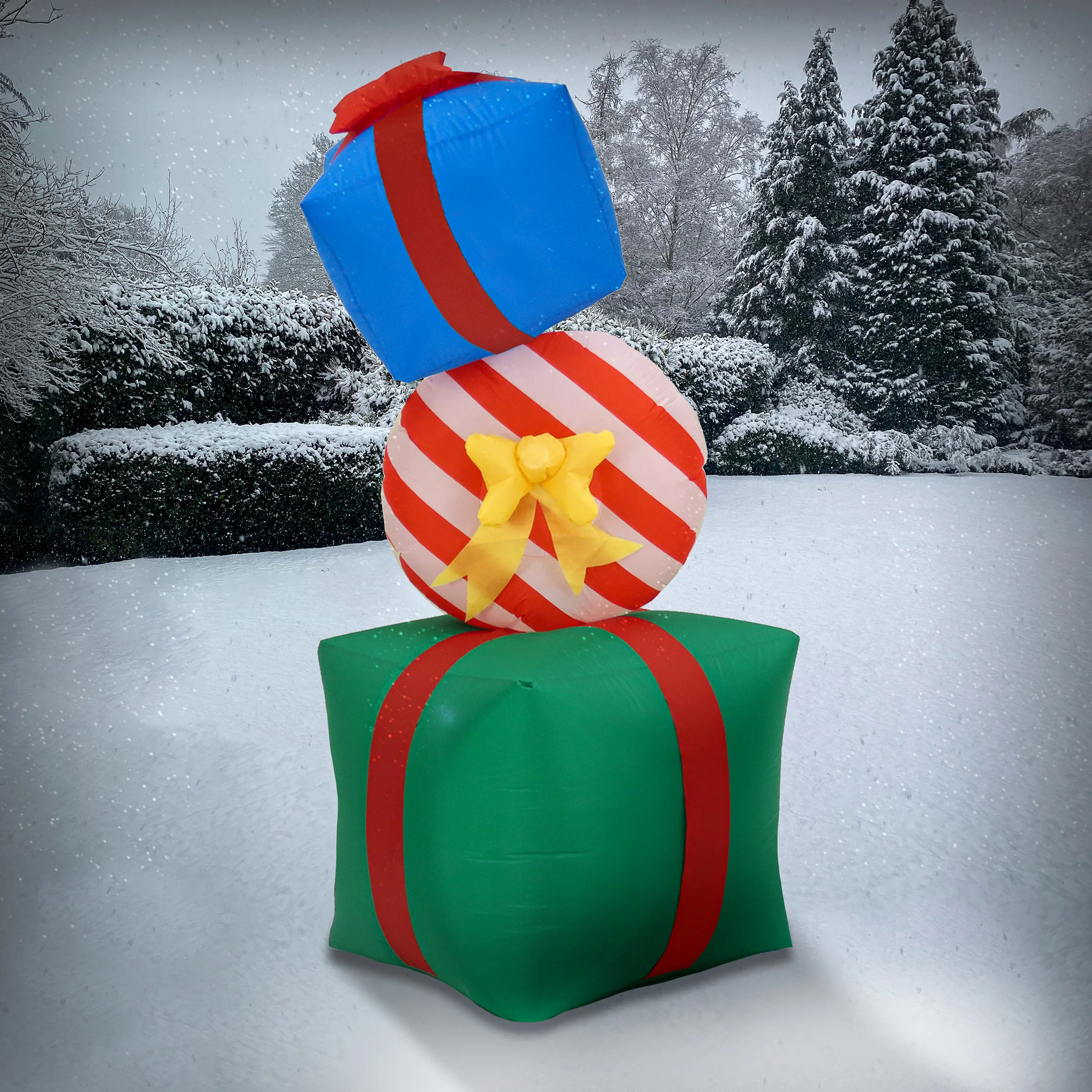 6 ft. Inflatable Blow Up Giftbox Combination, Plug-In - Image 8