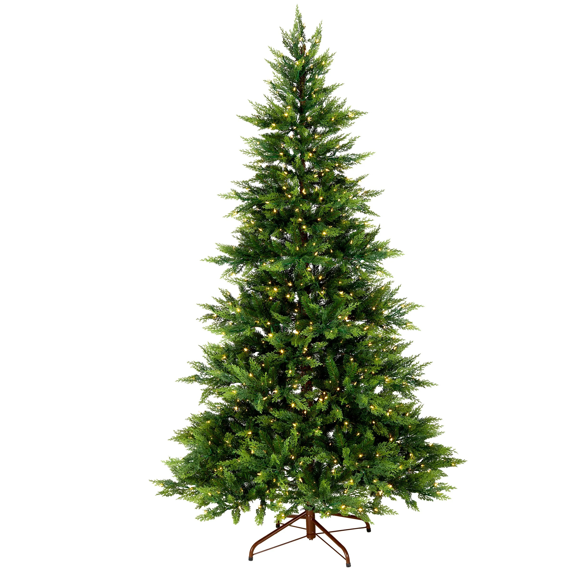 6.5 ft. Festive Fern Tree with Clear Lights, Plug-In - Image 3