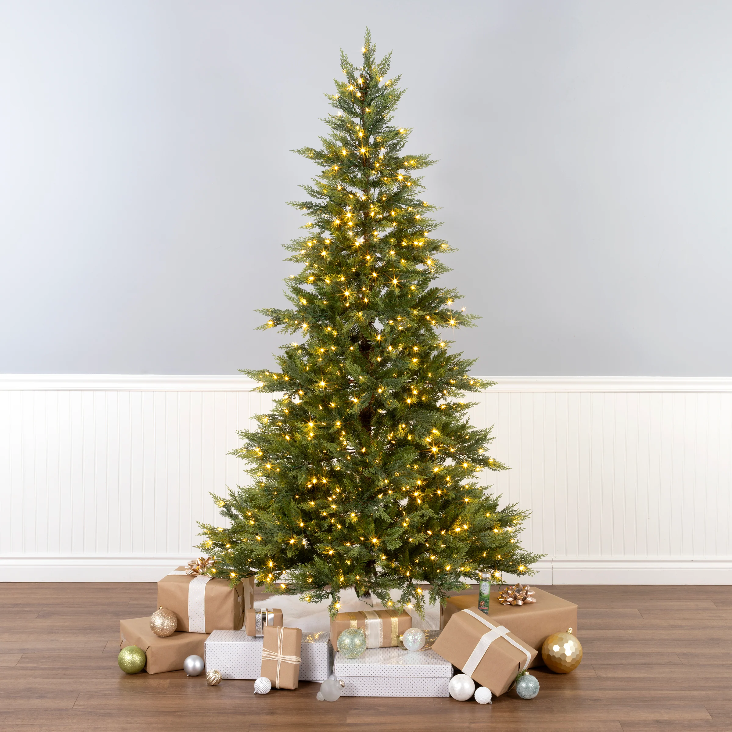 6.5 ft. Festive Fern Tree with Clear Lights, Plug-In - Image 6