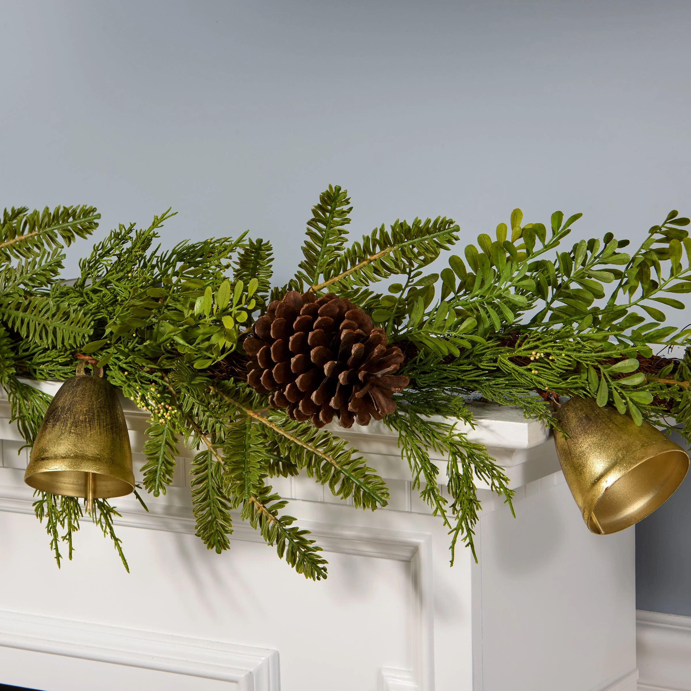 6 ft. Christmas Bells Pine Garland - Image 4