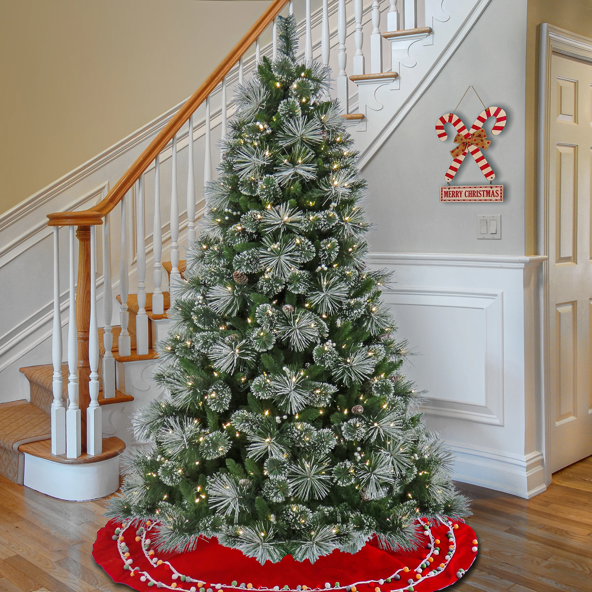 7.5 ft. Pre-Lit Bryson Pine Tree with LED Lights, Plug-In - Image 2