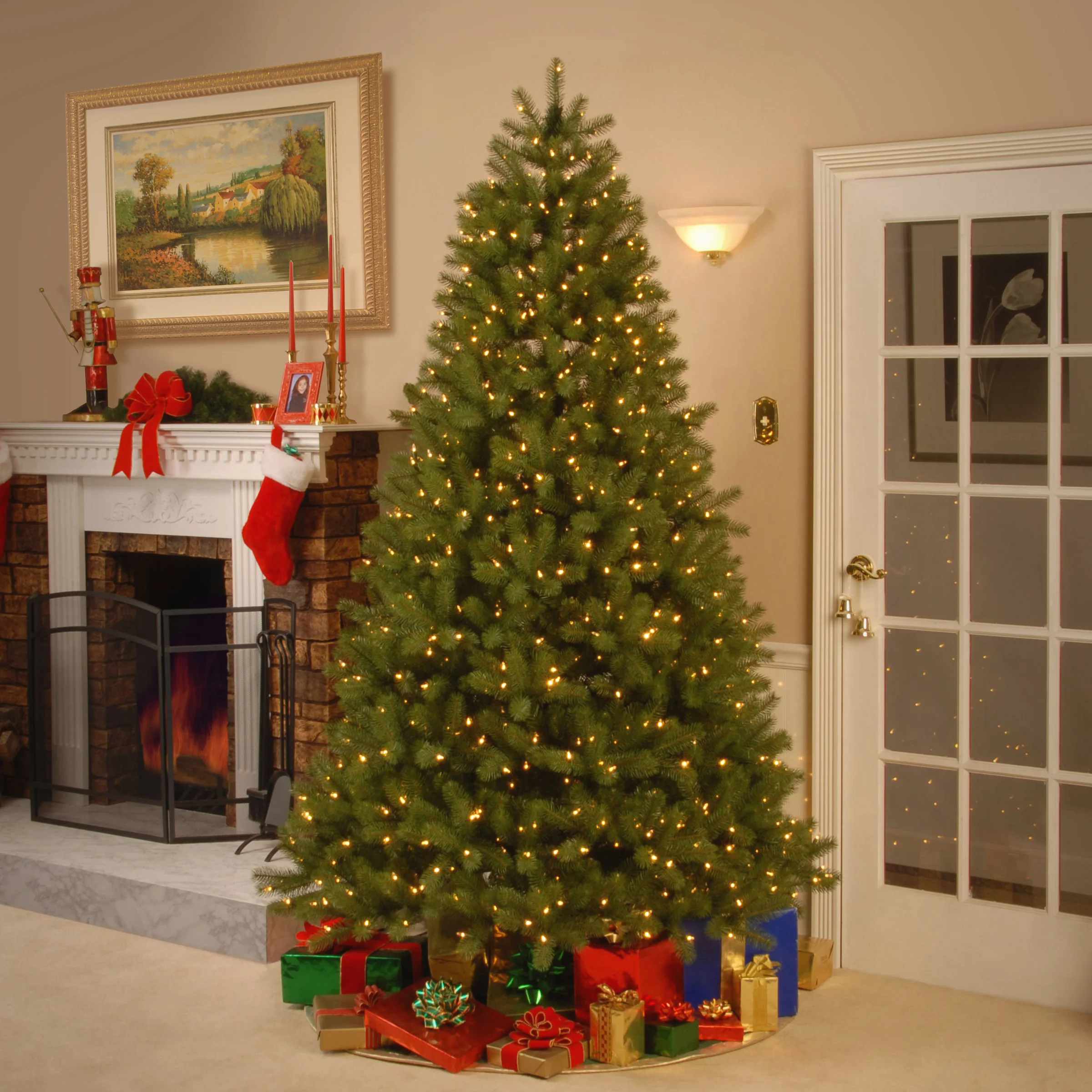 7.5 ft. Pre-Lit Downswept Douglas Fir Tree with PowerConnect Clear Lights - Image 2