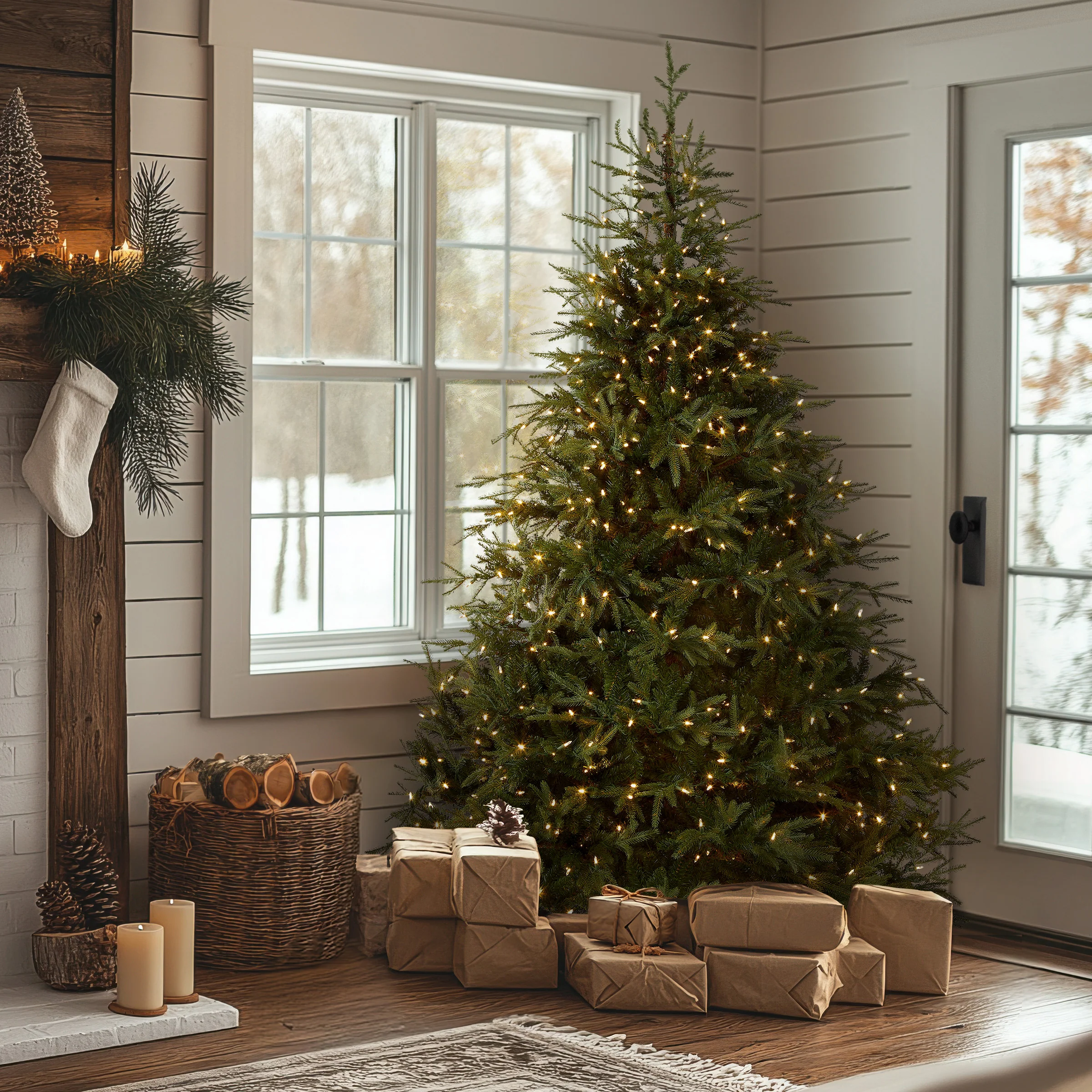 7.5 ft. Pre-Lit Fraser Grande Tree with Dual Color LED Lights, Plug-In - Image 2