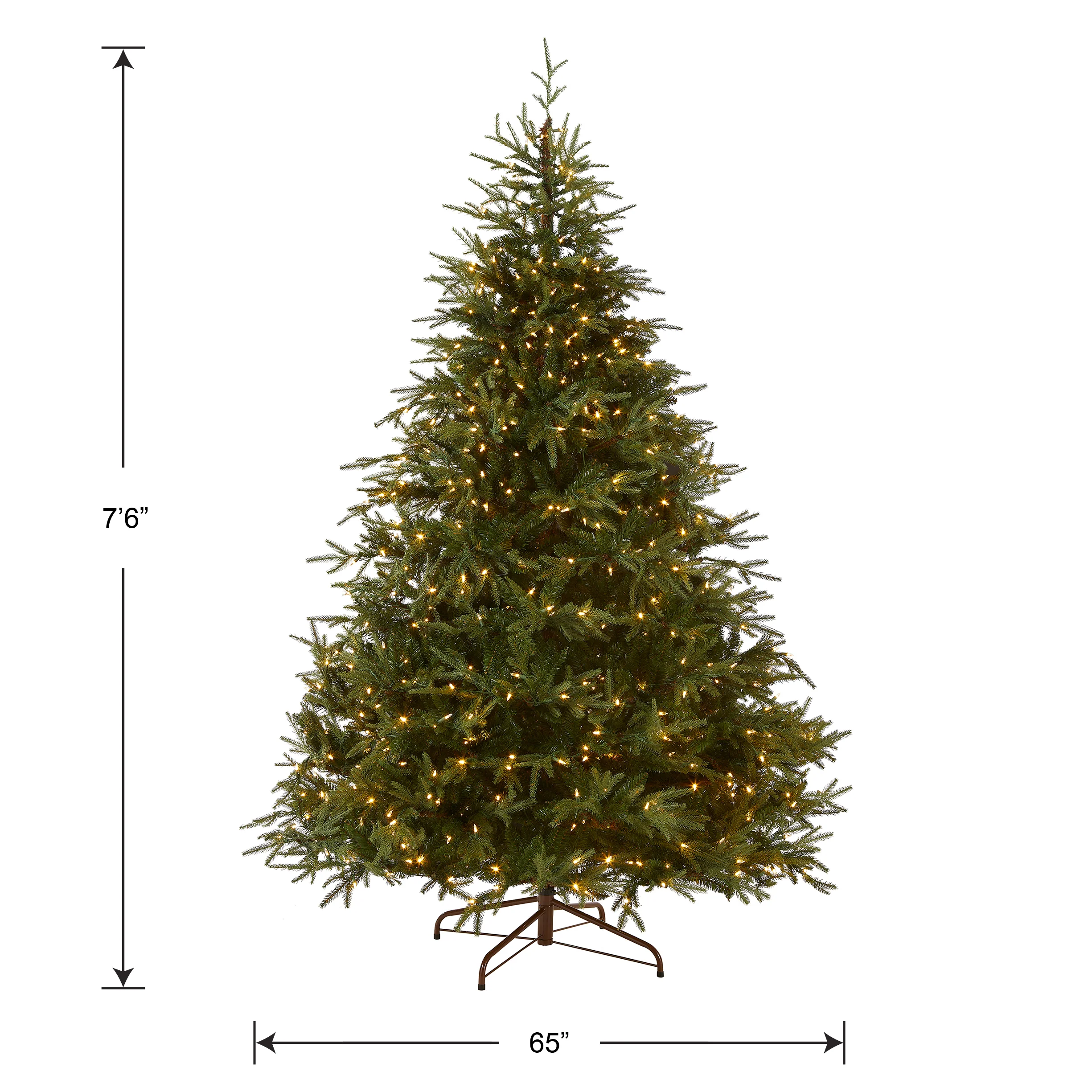 7.5 ft. Pre-Lit Fraser Grande Tree with Dual Color LED Lights, Plug-In - Image 5