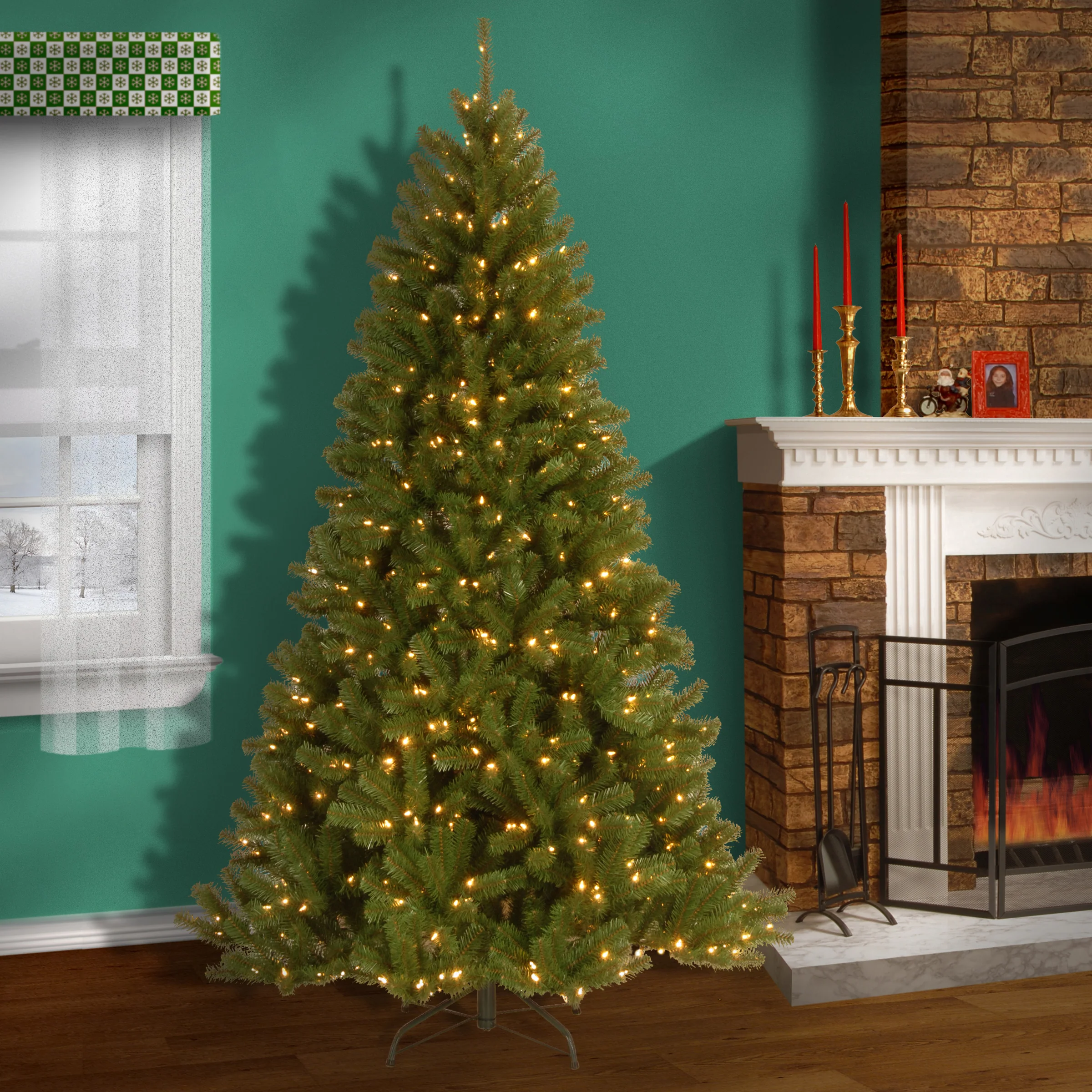 7.5 ft. Pre-Lit North Valley Spruce Tree with Clear Lights, Plug-In - Image 6