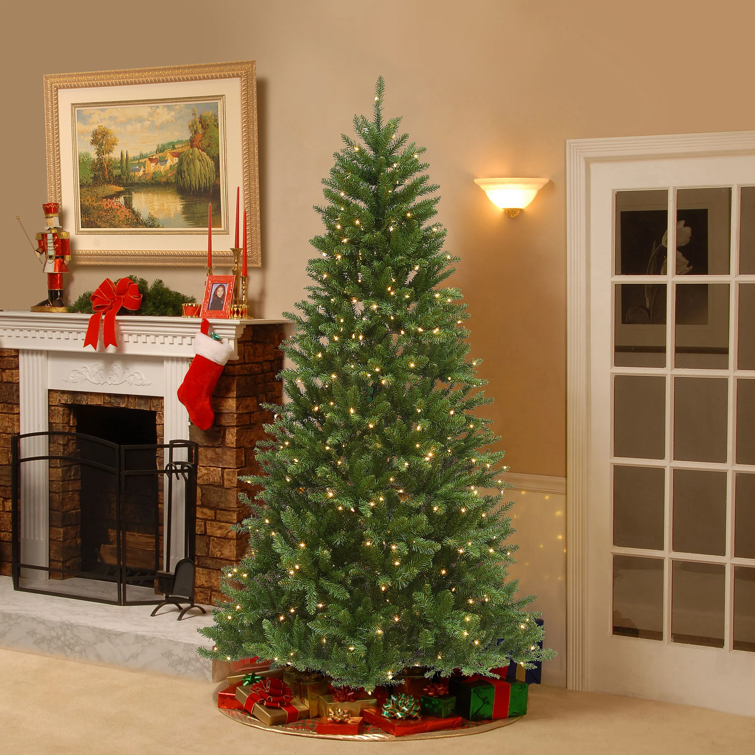 7.5 ft. Pre-Lit Peytom Spruce Tree with Clear Lights - Image 2