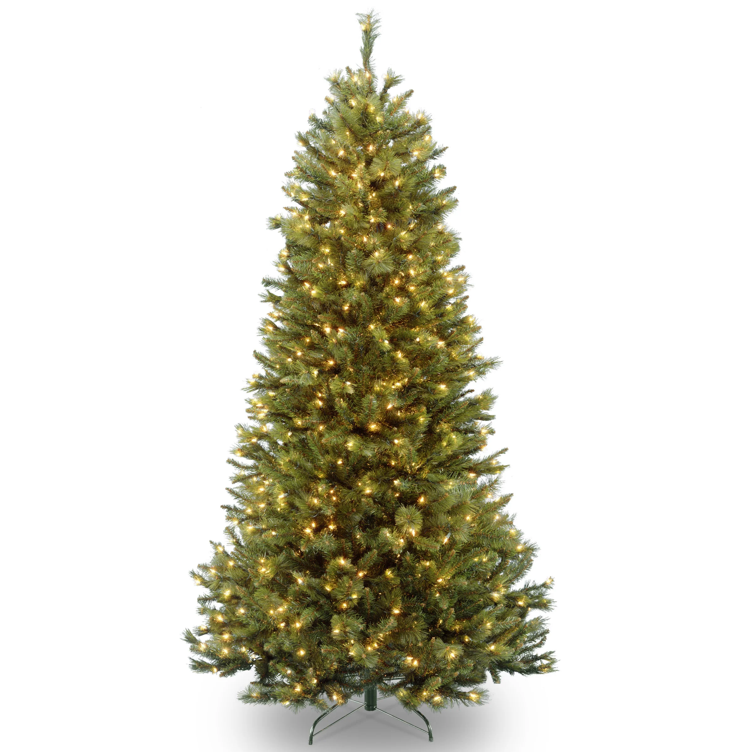 7.5 ft. Pre-Lit Rocky Ridge Pine  Slim Tree with Clear Lights, Plug-In