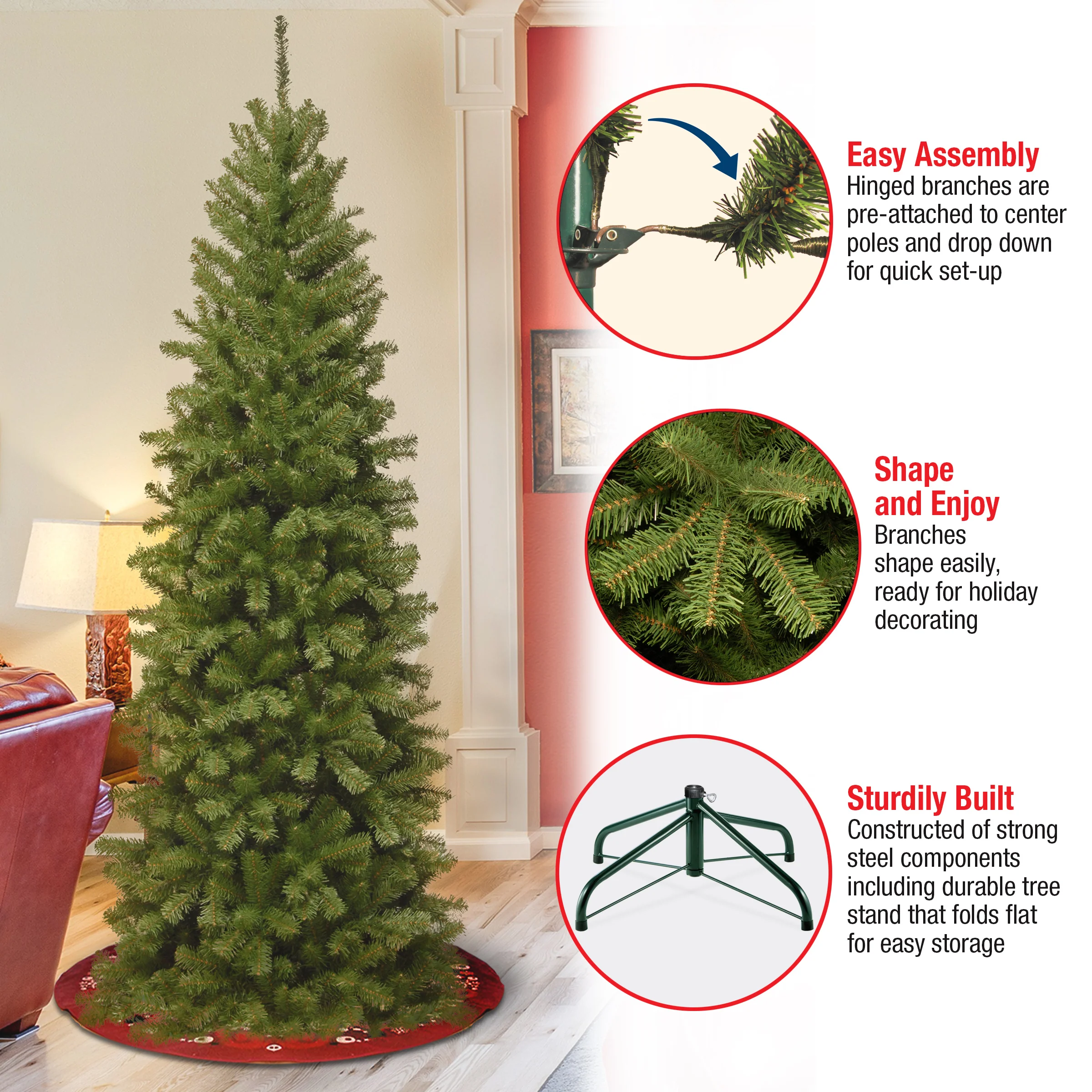 7 ft. North Valley Spruce Pencil Slim Tree - Image 6