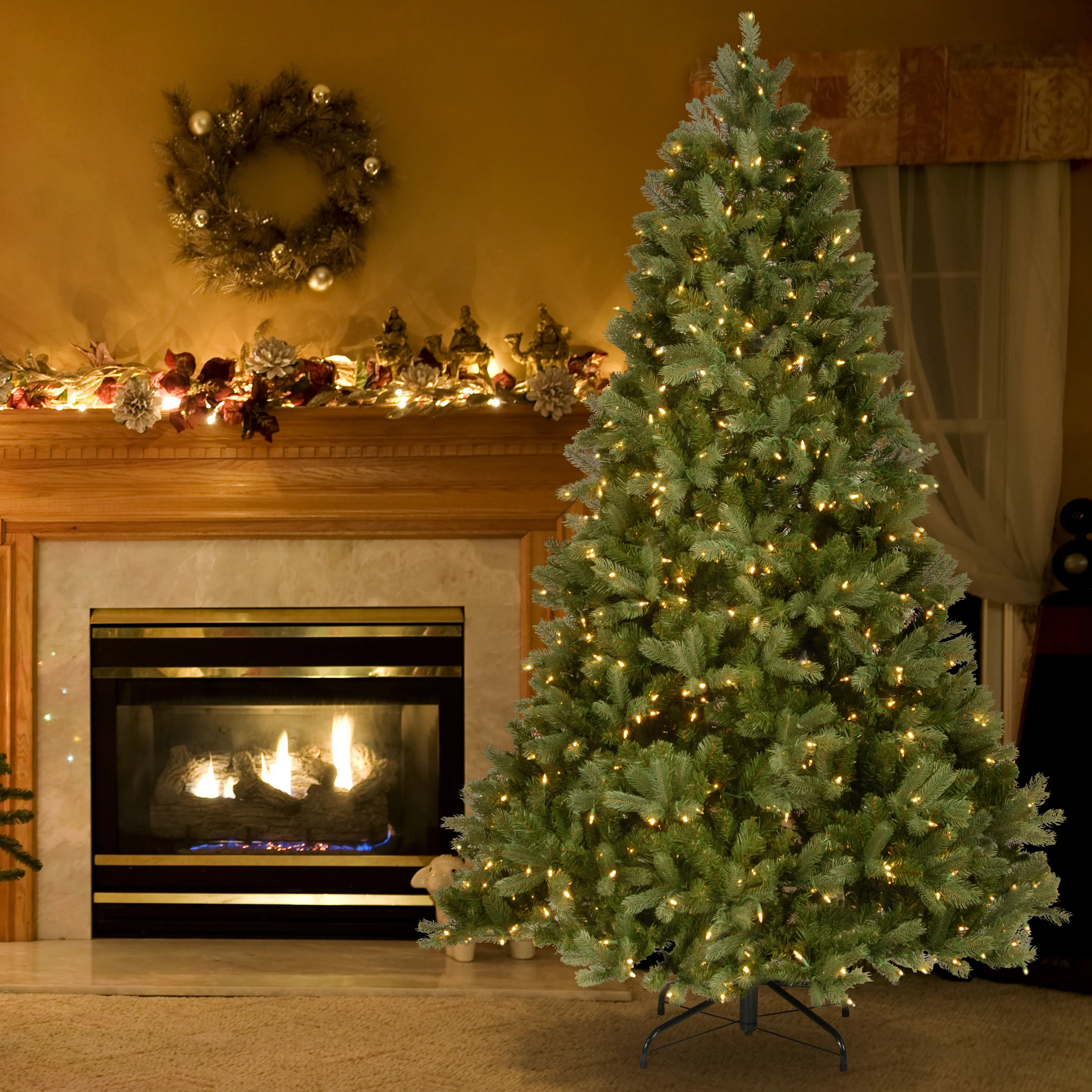 7 ft. Pre-Lit Downswept Douglas Fir Tree with Clear Lights, Plug-In - Image 7