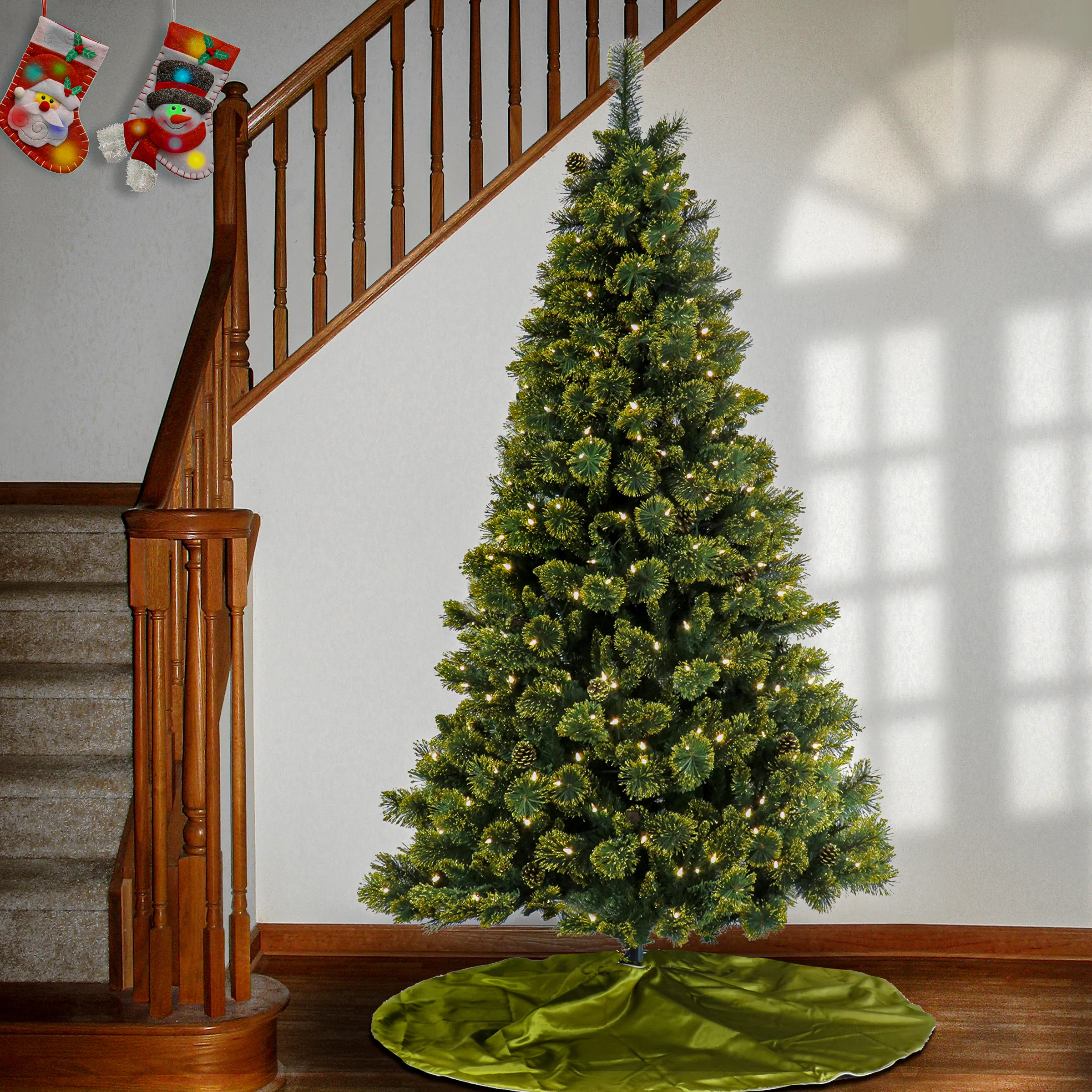 7 ft. Pre-Lit Maine Pine Tree with LED Lights, Plug-In - Image 2