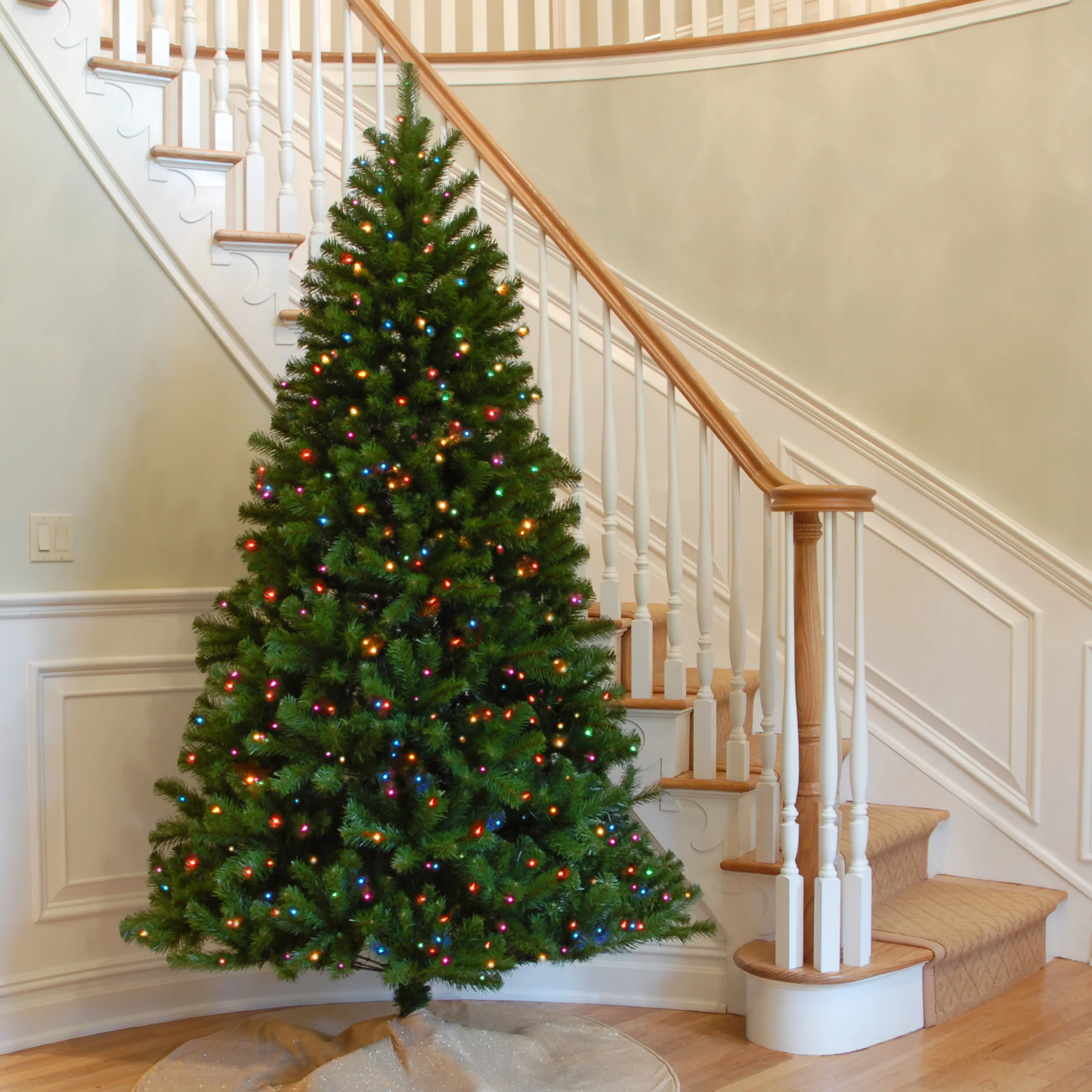 7 ft. Pre-Lit North Valley Spruce Tree with Multicolor Lights, Plug-In - Image 3