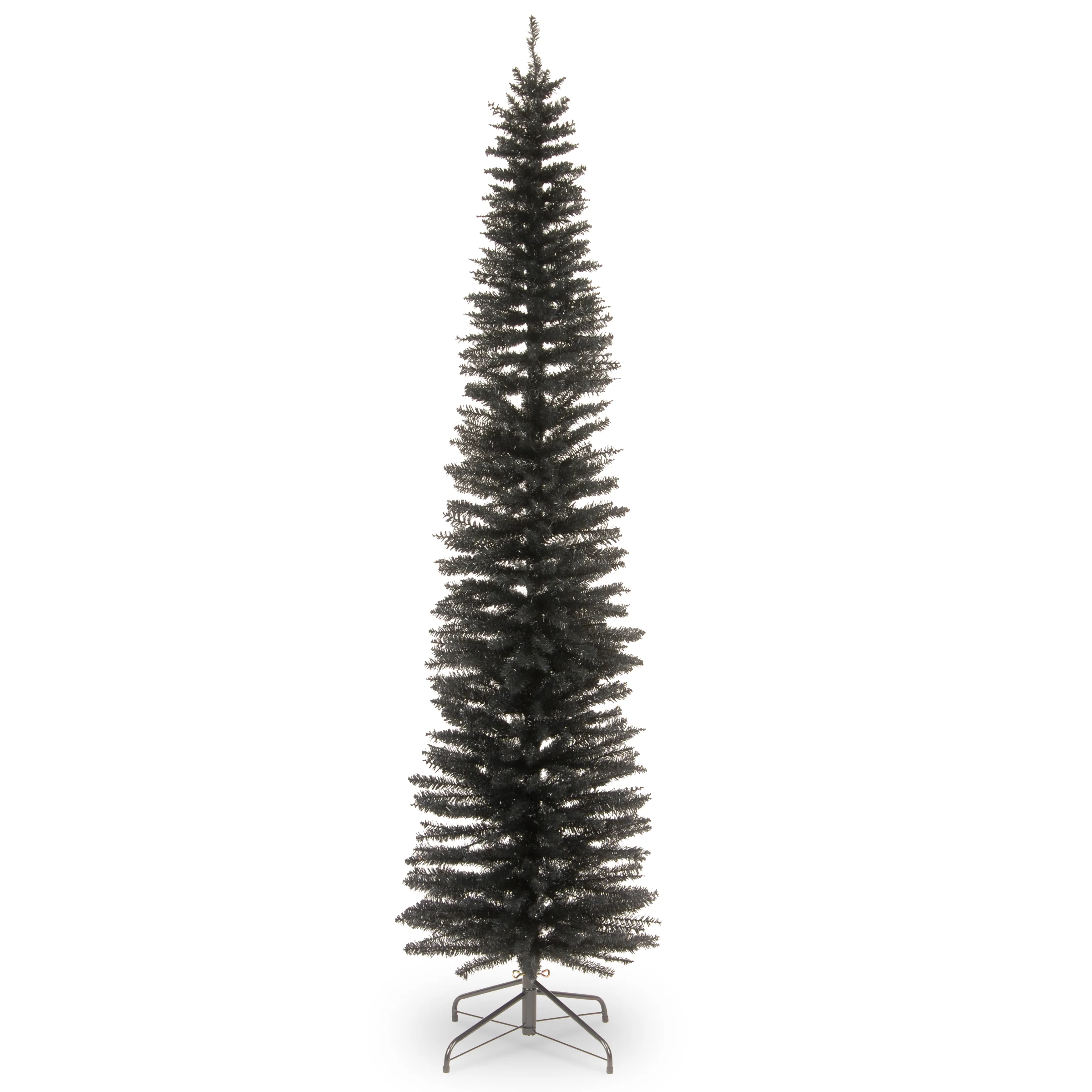 7 ft. Tinsel Collection Black Tree