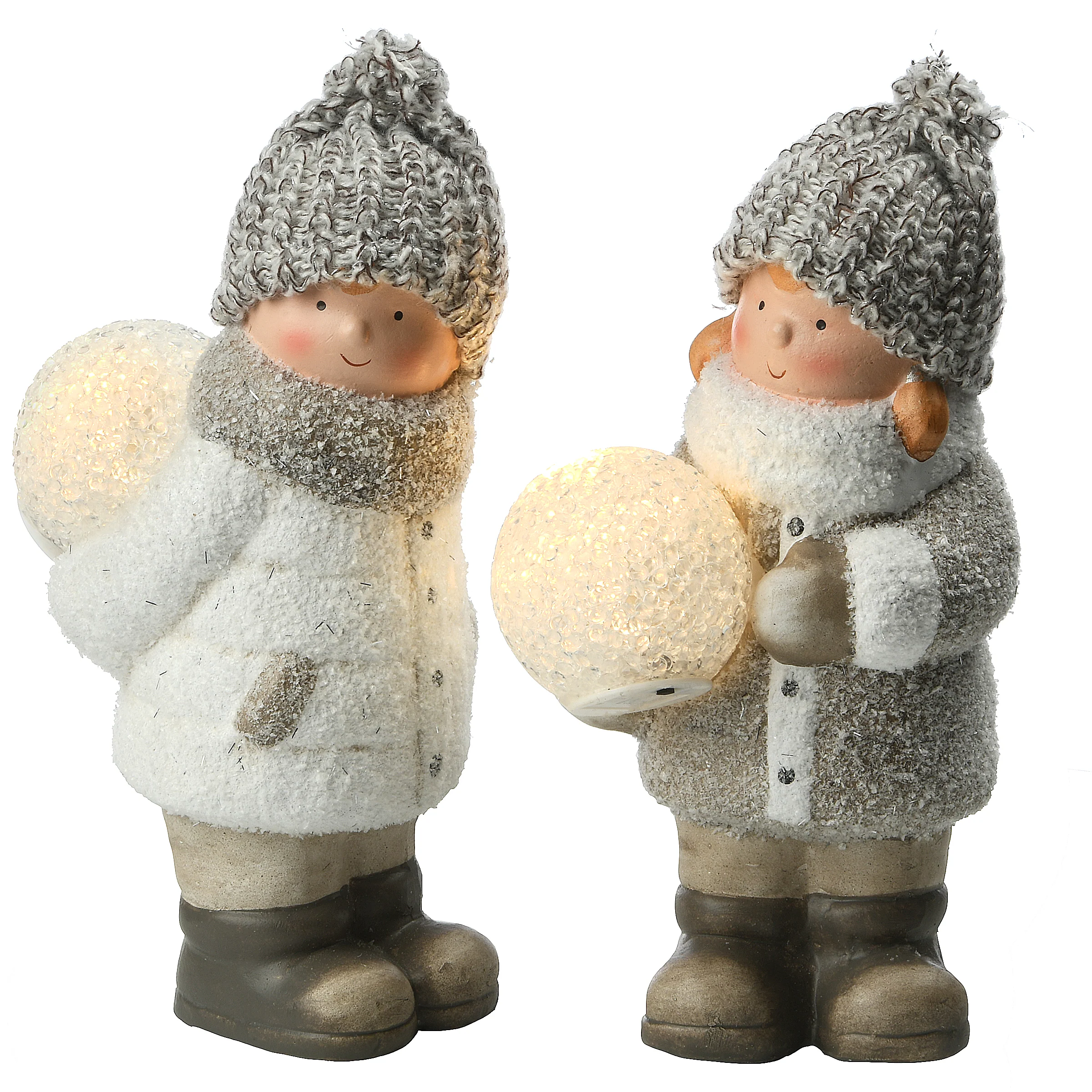 8 in. Children with Snowballs