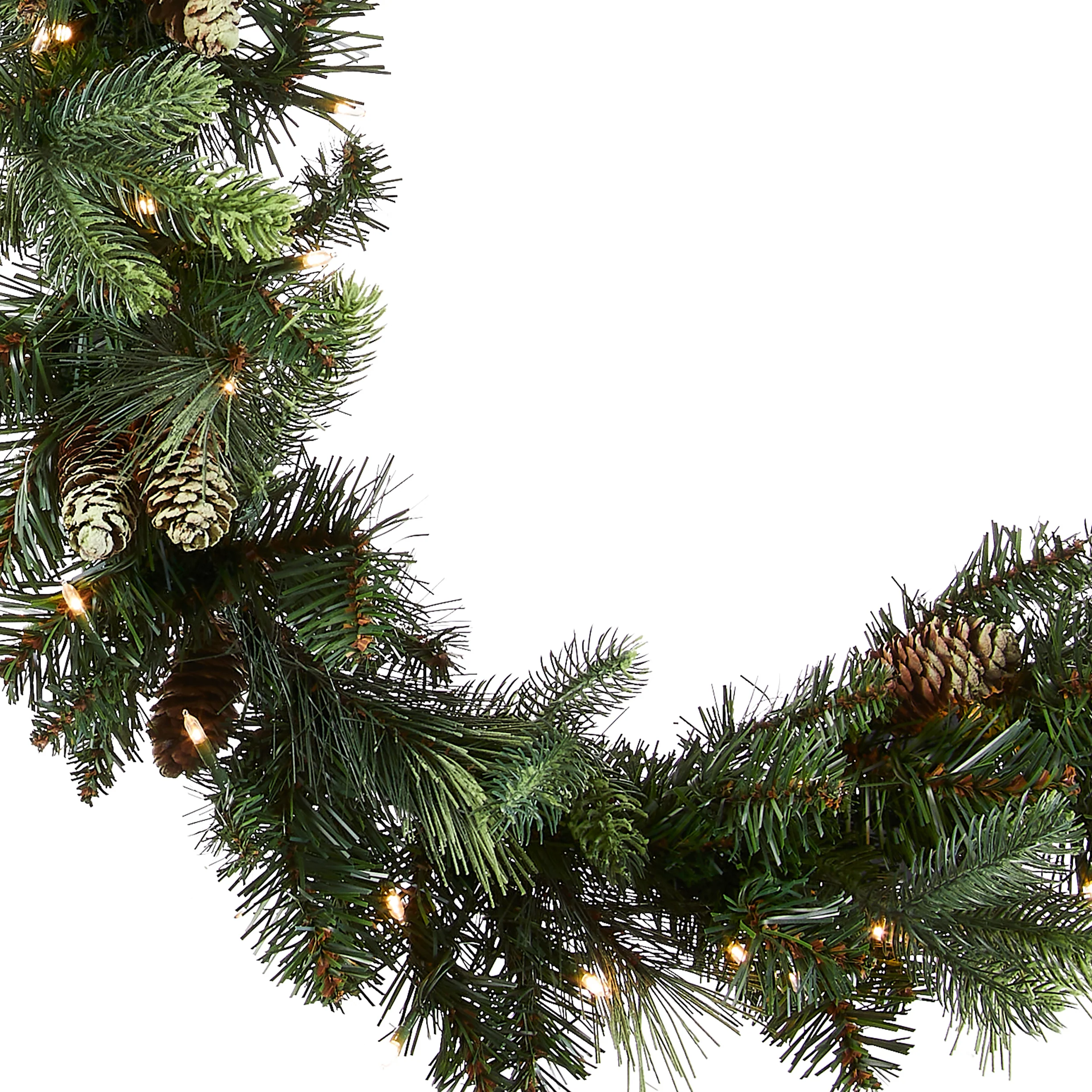 9 ft. Pre-Lit Carolina Pine Garland with Clear Lights, Plug-In - Image 3