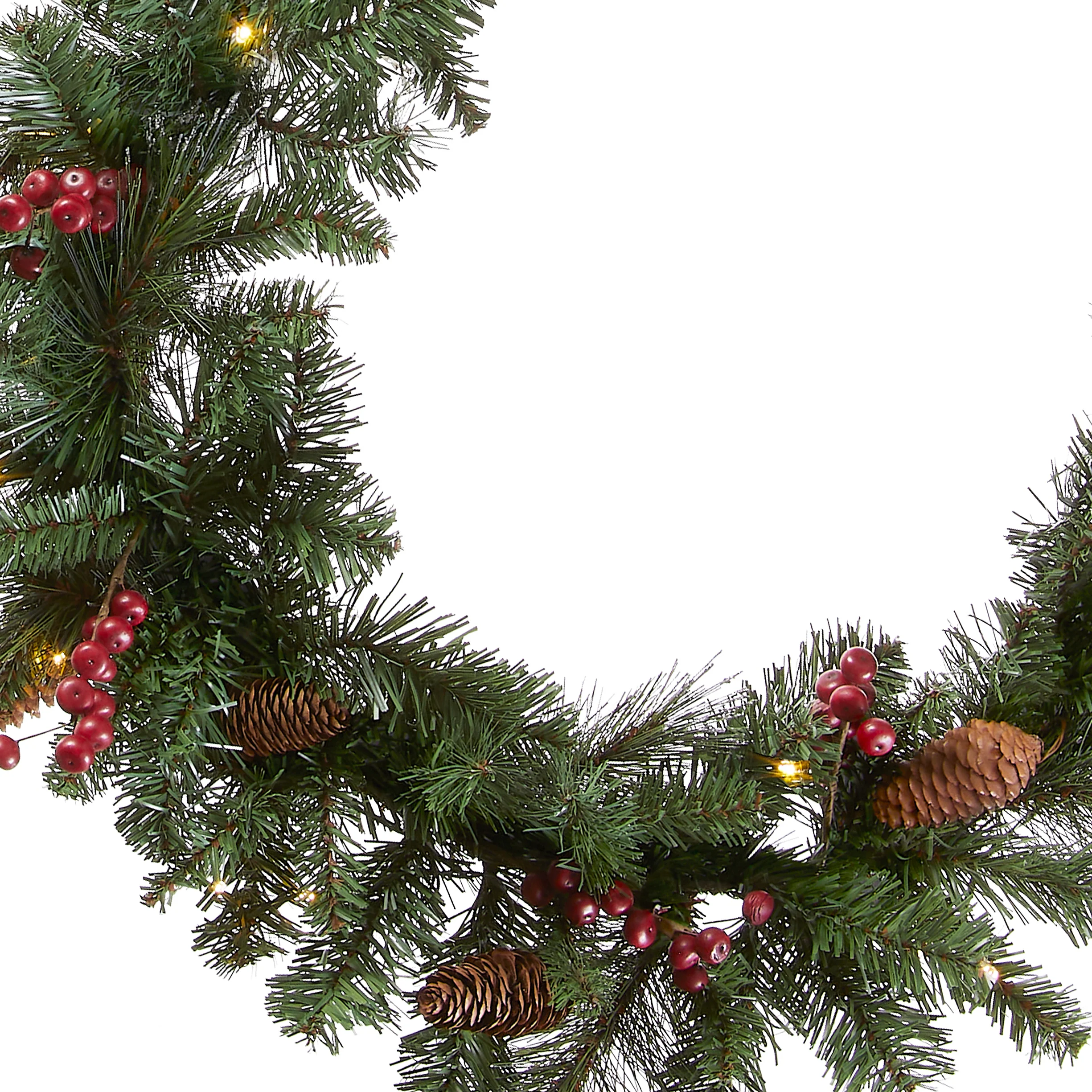 9 ft. Pre-Lit Crestwood Spruce Garland with Clear Lights, Plug-In - Image 3