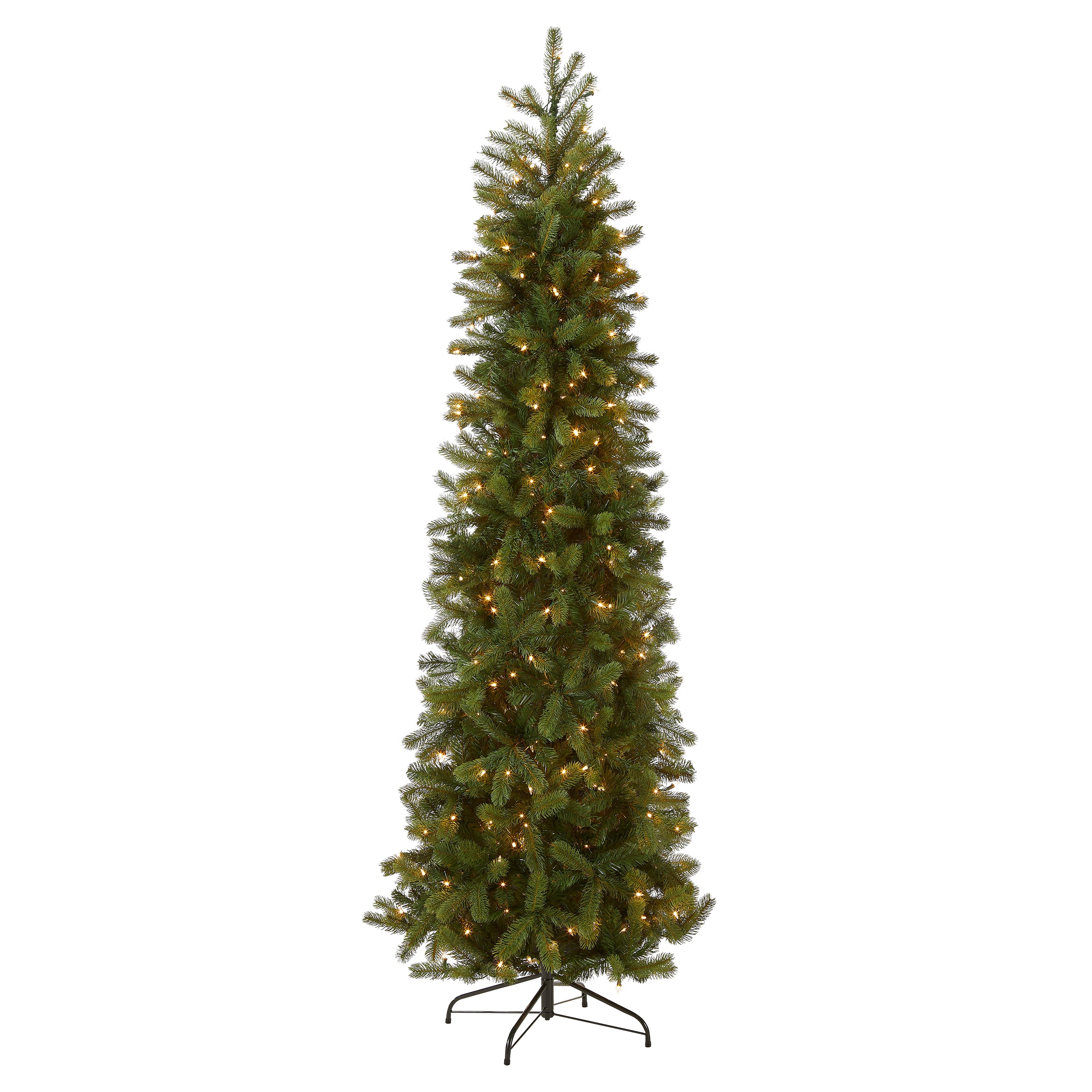 9 ft. Pre-Lit Downswept Douglas Fir Pencil Slim Tree with Clear Lights, Plug-In - Image 10