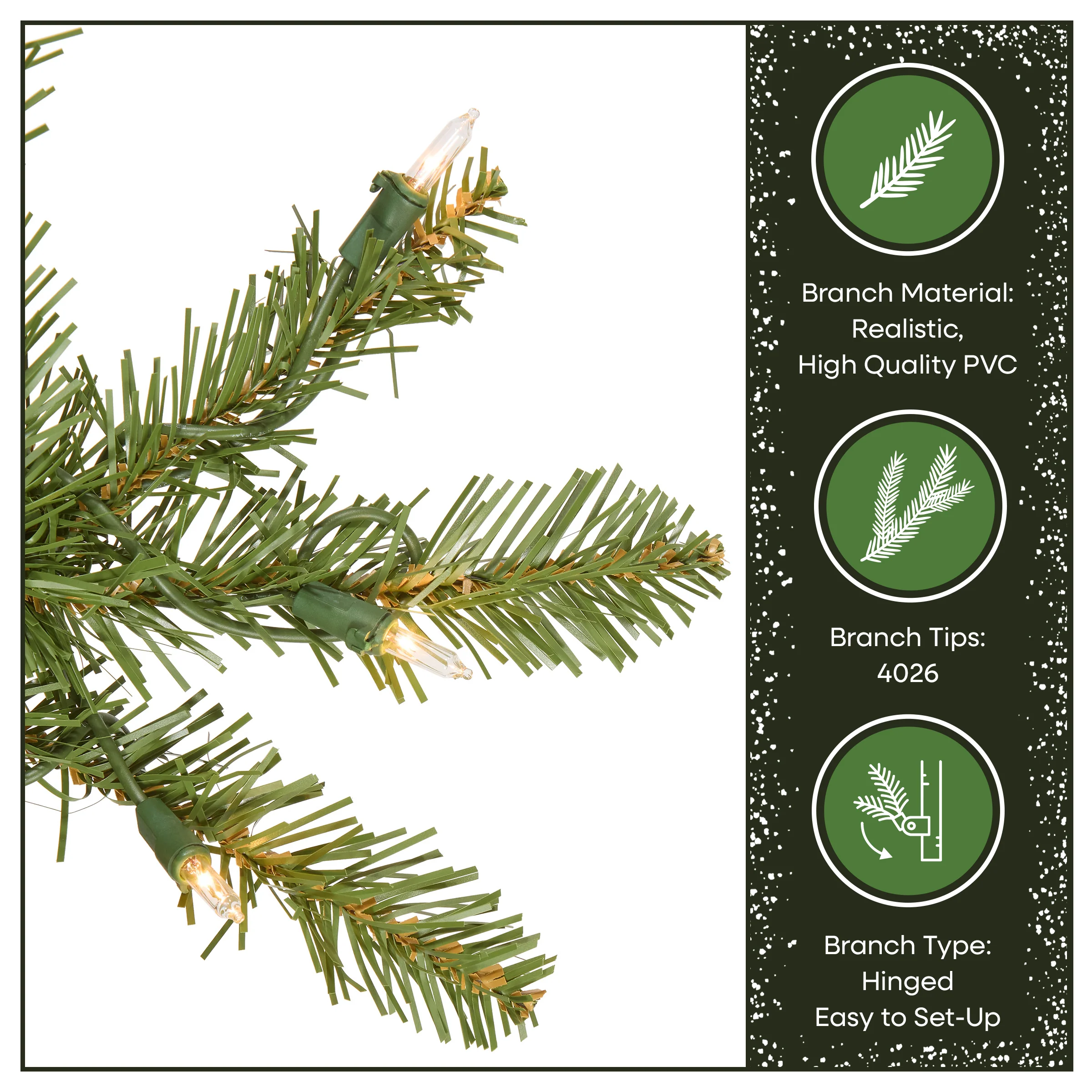 9 ft. Pre-Lit Dunhill Fir Tree with Clear Lights - Image 7