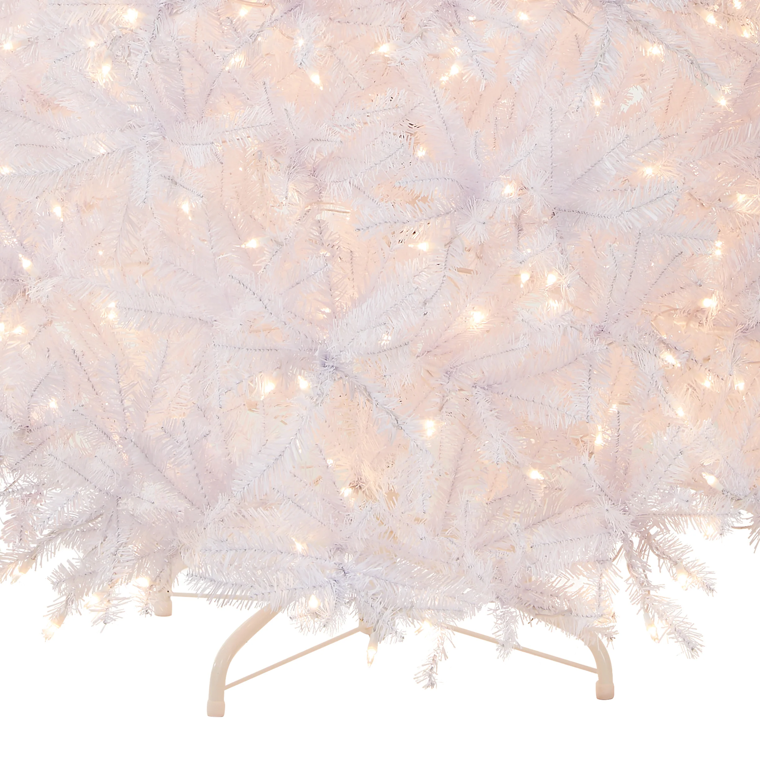 9 ft. Pre-Lit Dunhill Fir White Tree with Clear Lights, Plug-In - Image 5