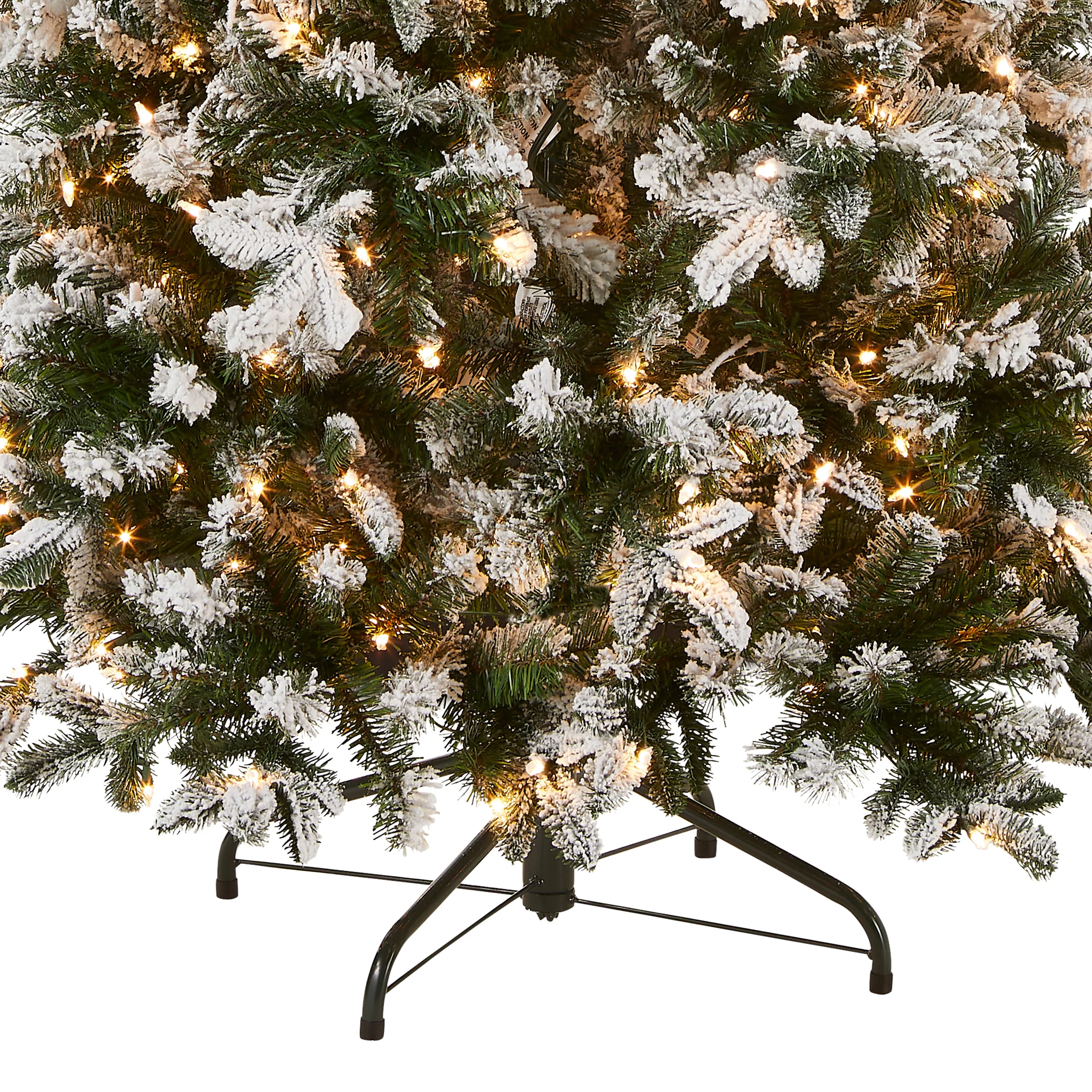 9 ft. Pre-Lit Snowy Everest Fir Medium Tree with Clear Lights, Plug-In - Image 4