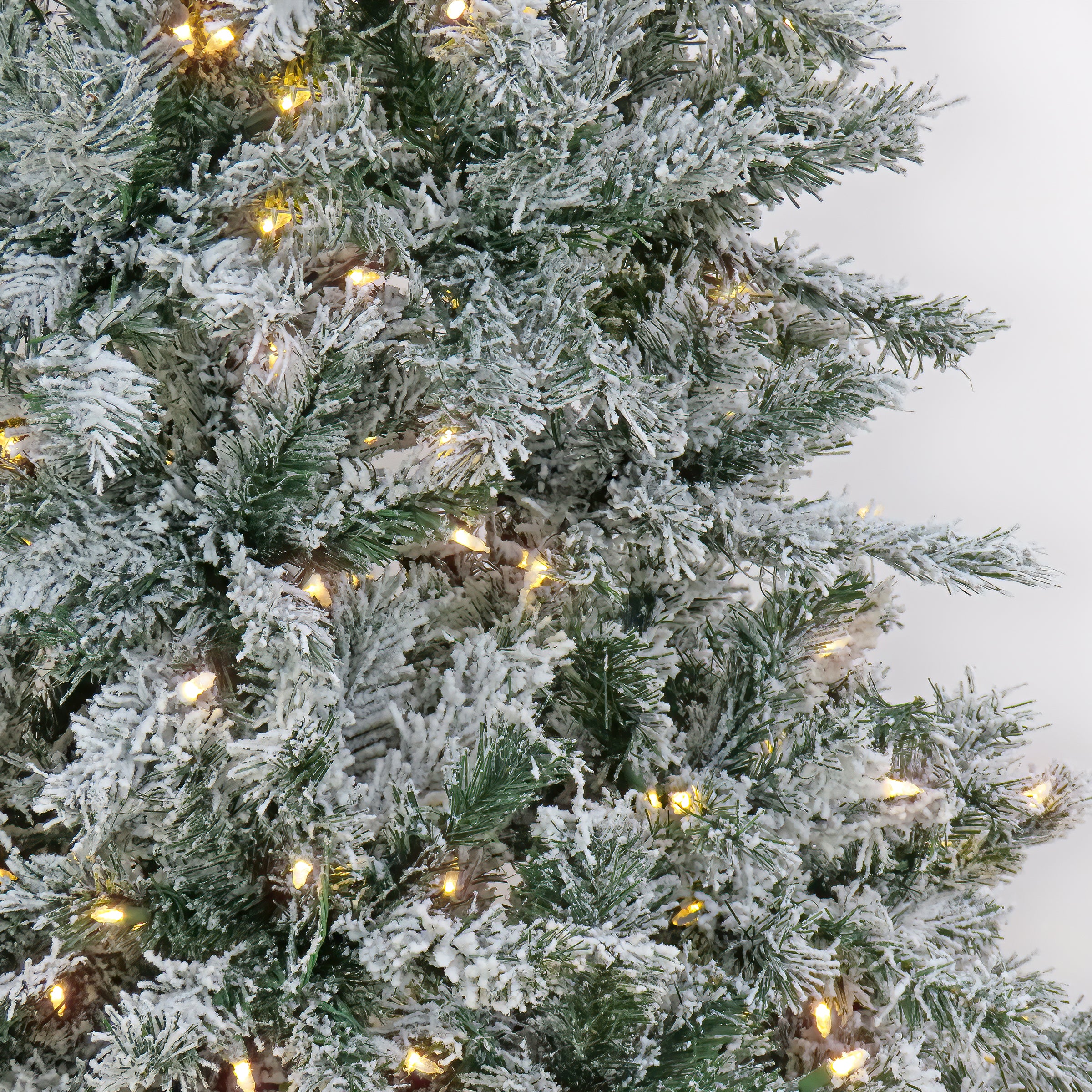 9 ft. Pre-Lit Snowy Harwich Hinged Tree with PowerConnect Warm White LED Lights, Plug-In - Image 3