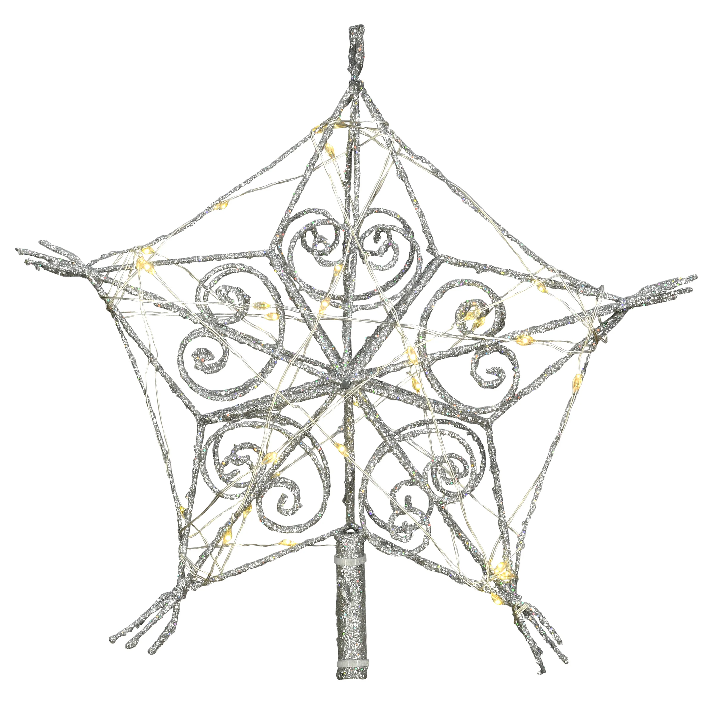 95 in. Snowflake Tree Top for Artificial Trees with Dual Color Lights