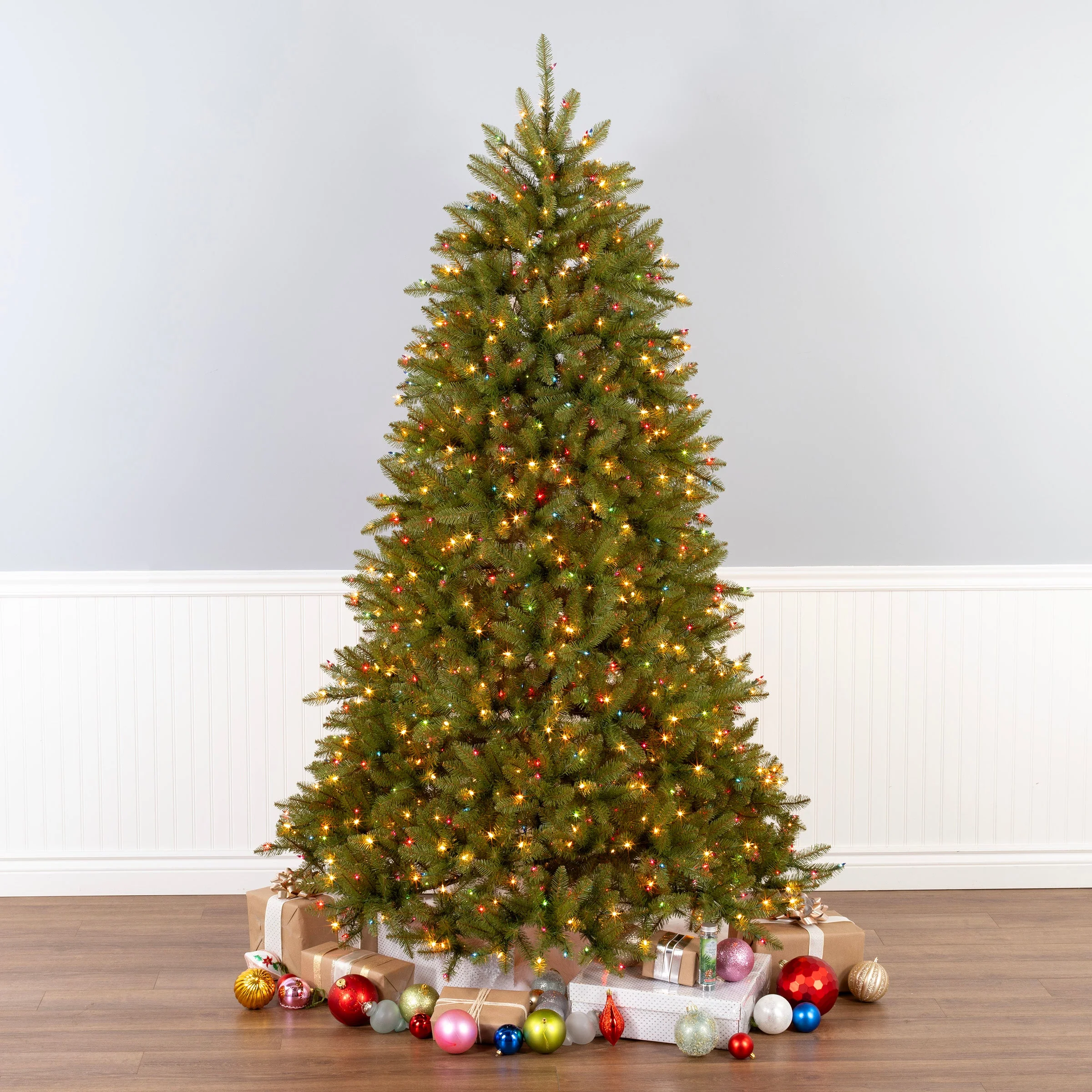 9 ft. Pre-Lit Dunhill Fir Tree with Multicolor, Clear Spectrum Lights, Plug-In - Image 4