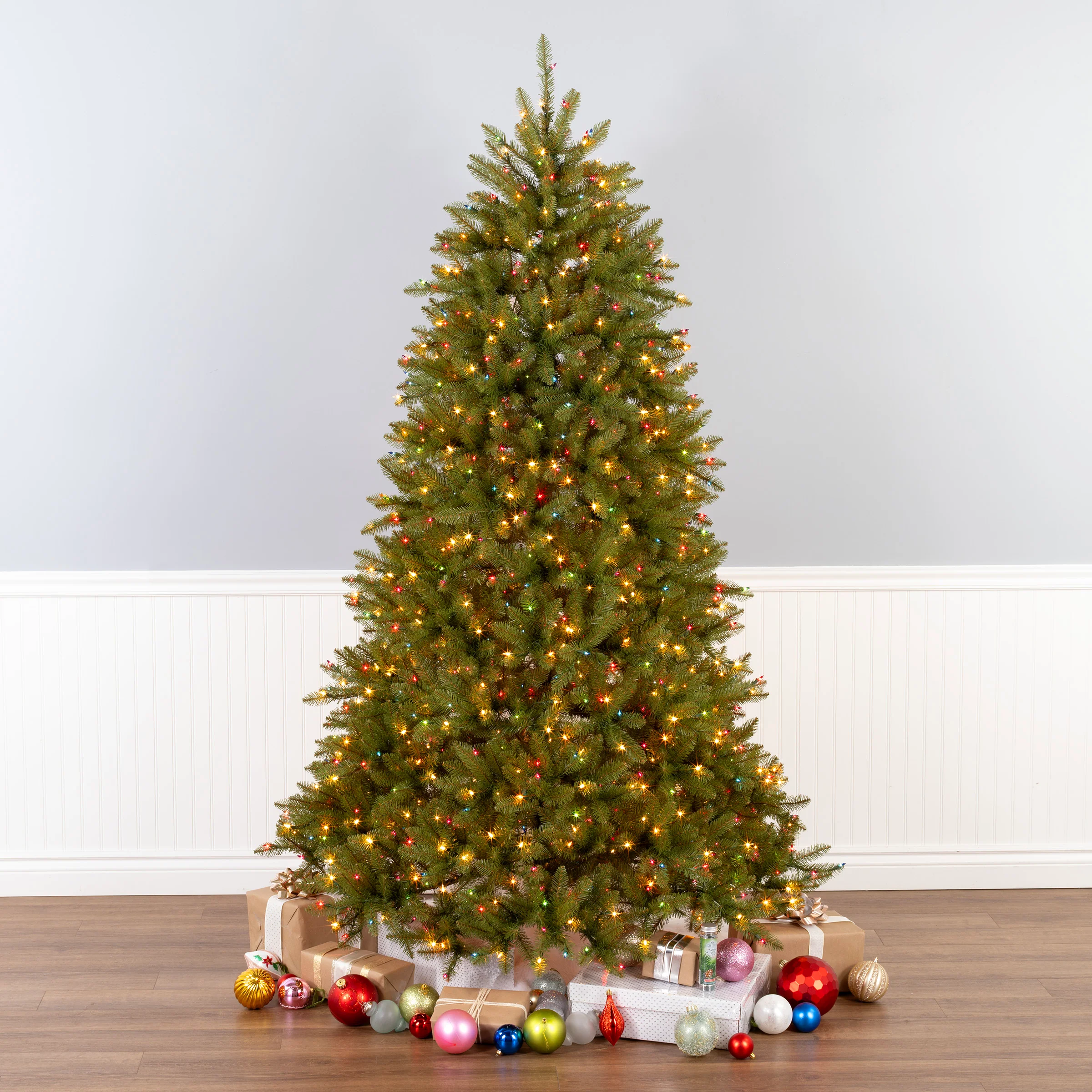 9 ft. Pre-Lit Dunhill Fir Tree with Multicolor, Clear Spectrum Lights, Plug-In - Image 6