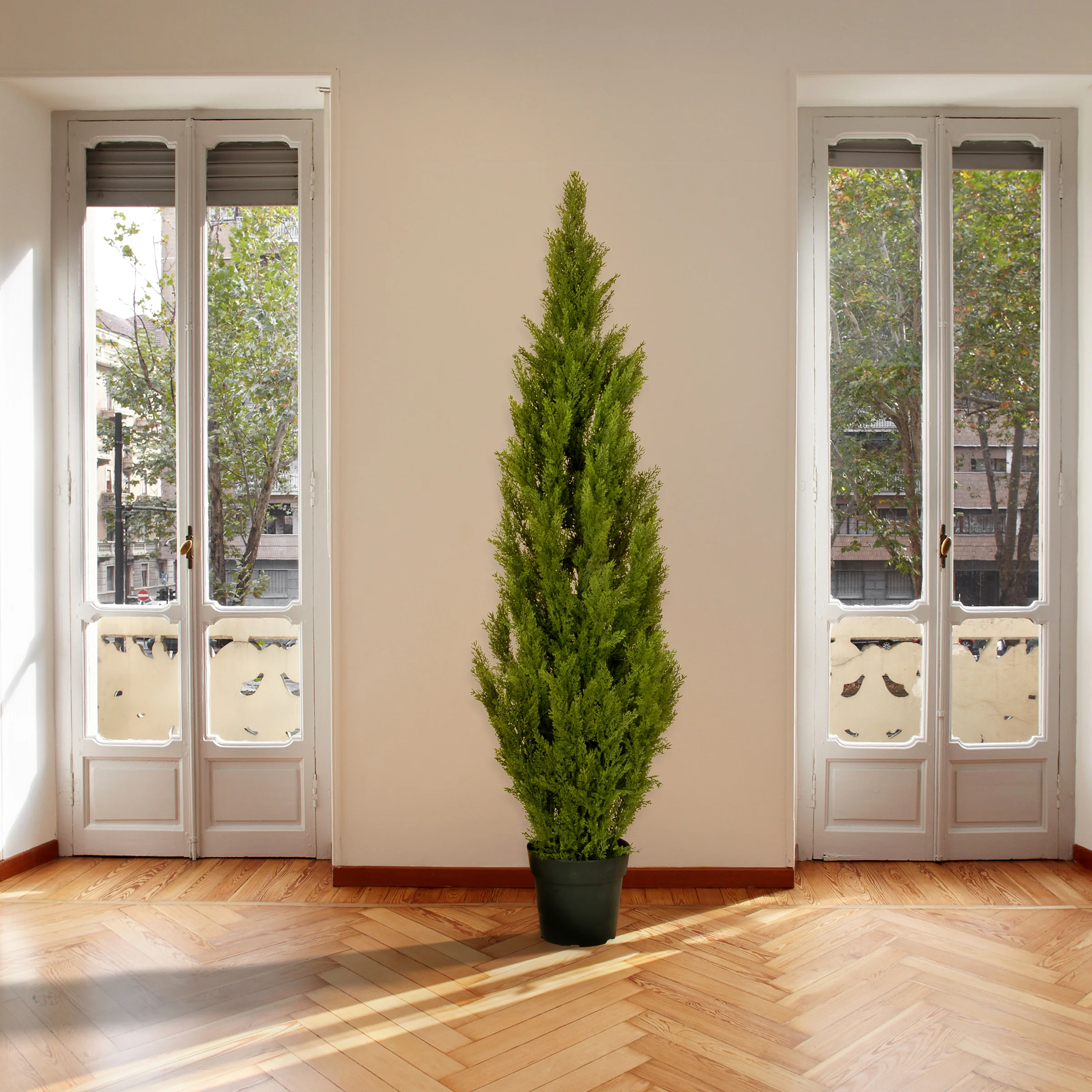 60 in. Arborvitae Topiary Tree in Dark Green Round Growers Pot - Image 2