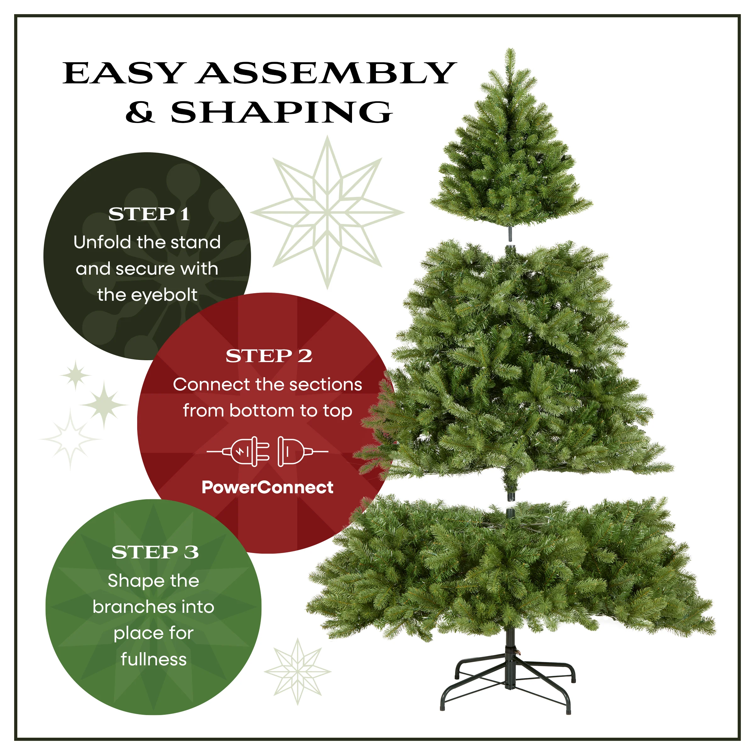 12 ft. Pre-Lit Dunhill Fir Tree with PowerConnect Dual Color LED Lights, Plug-In - Image 4