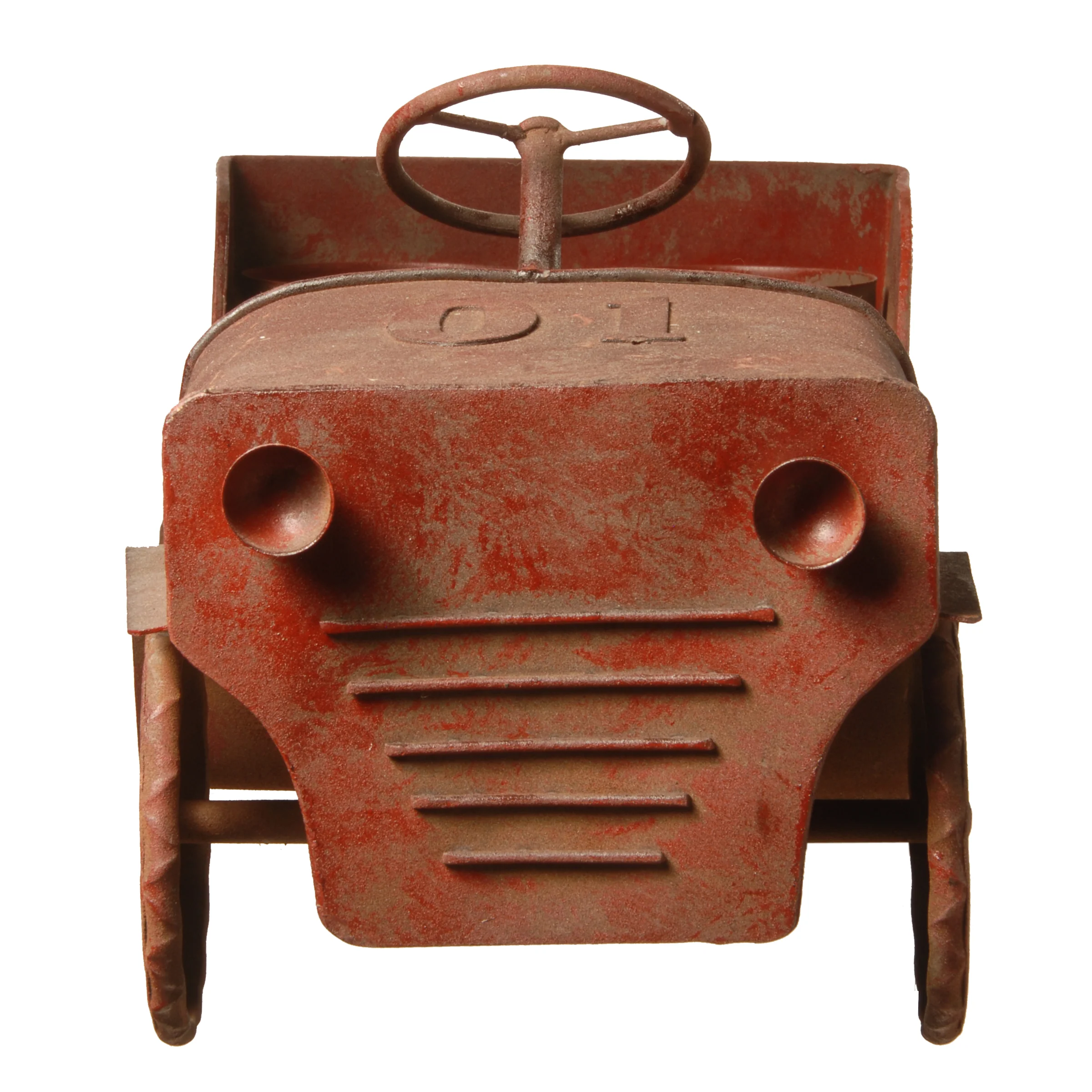 14 in. Metal Car Lawn Ornament and Candleholder - Image 2