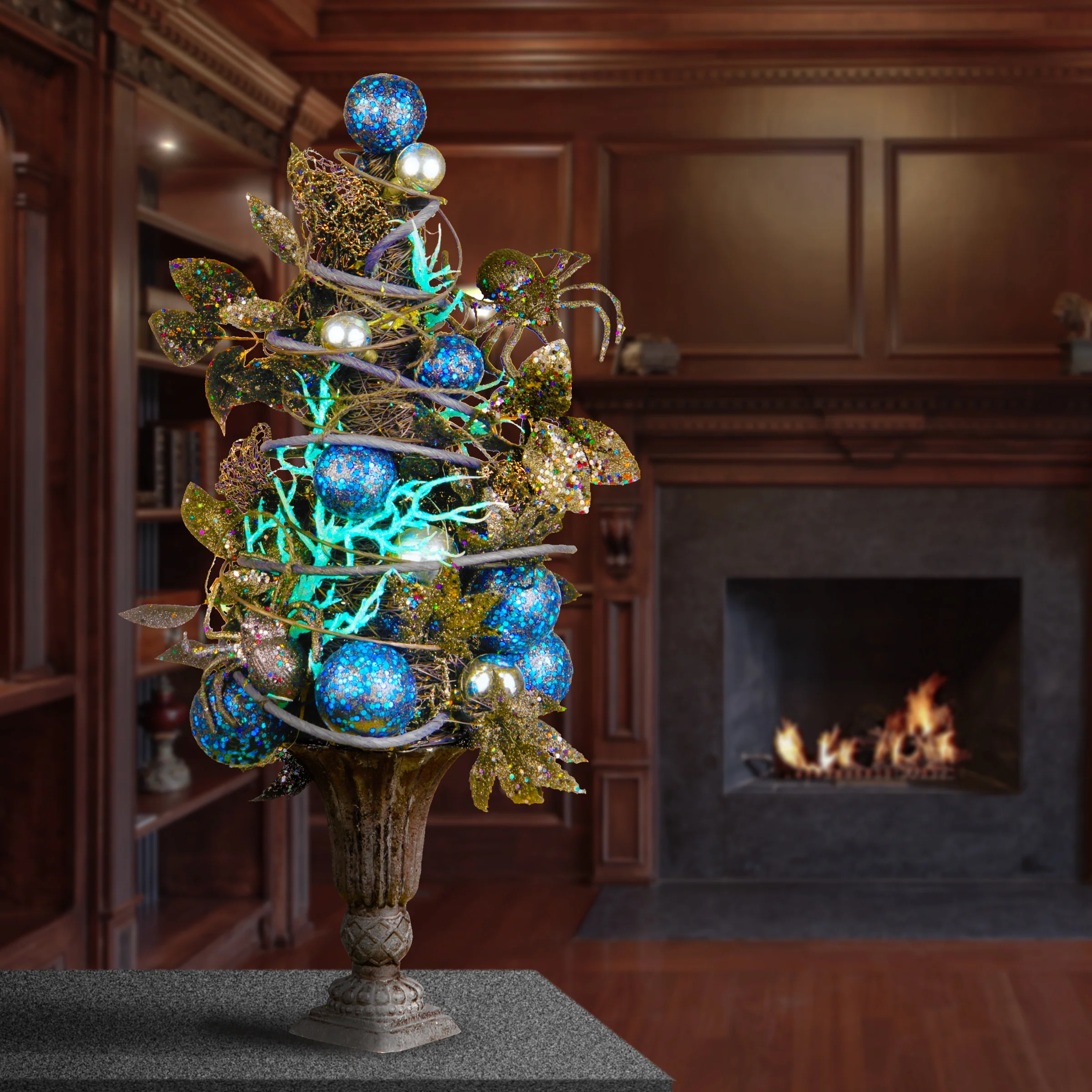 23 in. Halloween Ornament Tree in Urn Base - Image 2