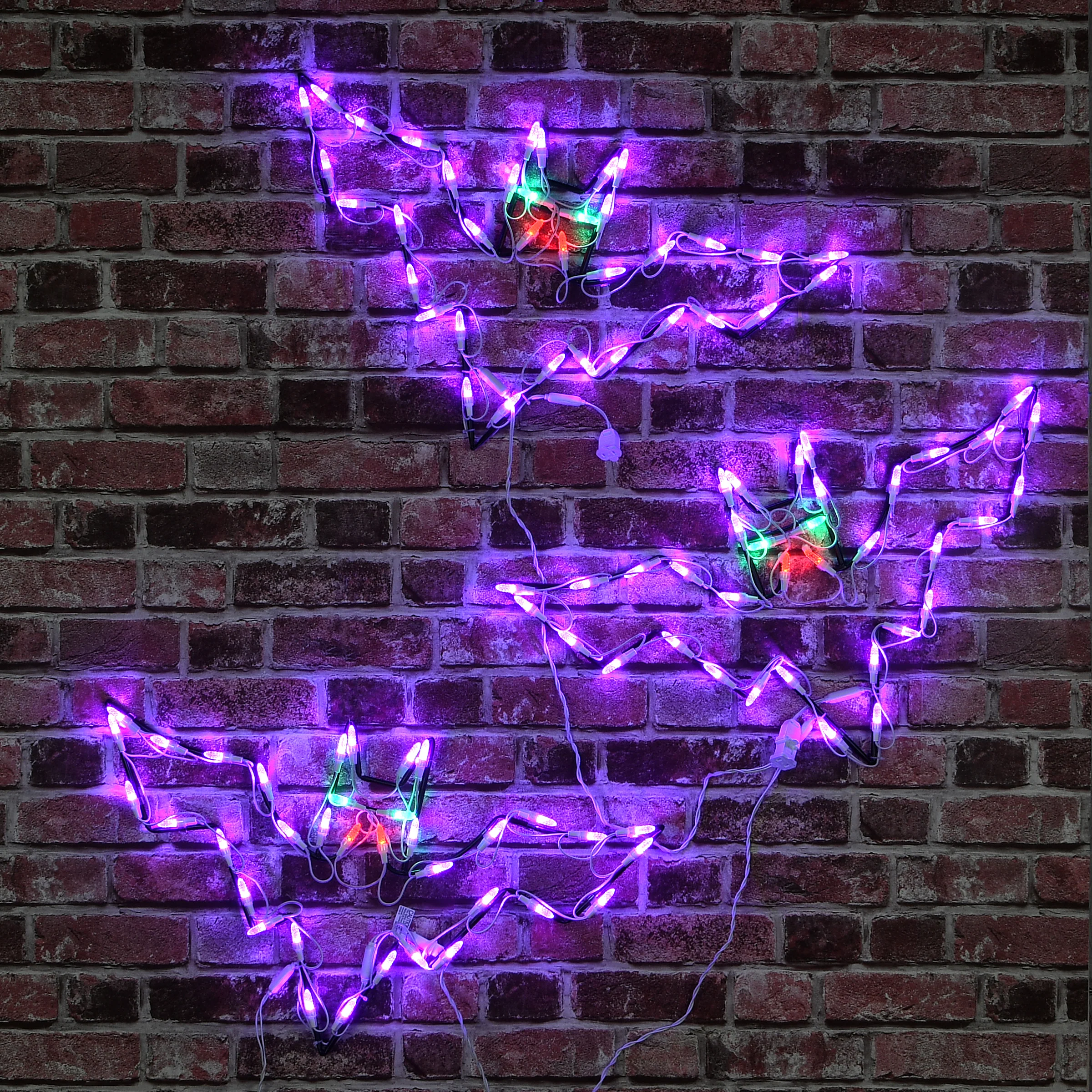 25 in. Halloween Bat Trio Lighted Sign Decoration with LED Lights - Image 2